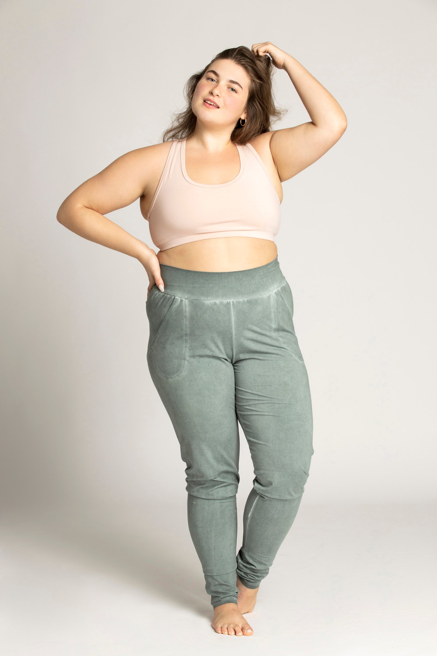 I'mPerfect Stonewash Extra Long Slouchy Pants 35%off