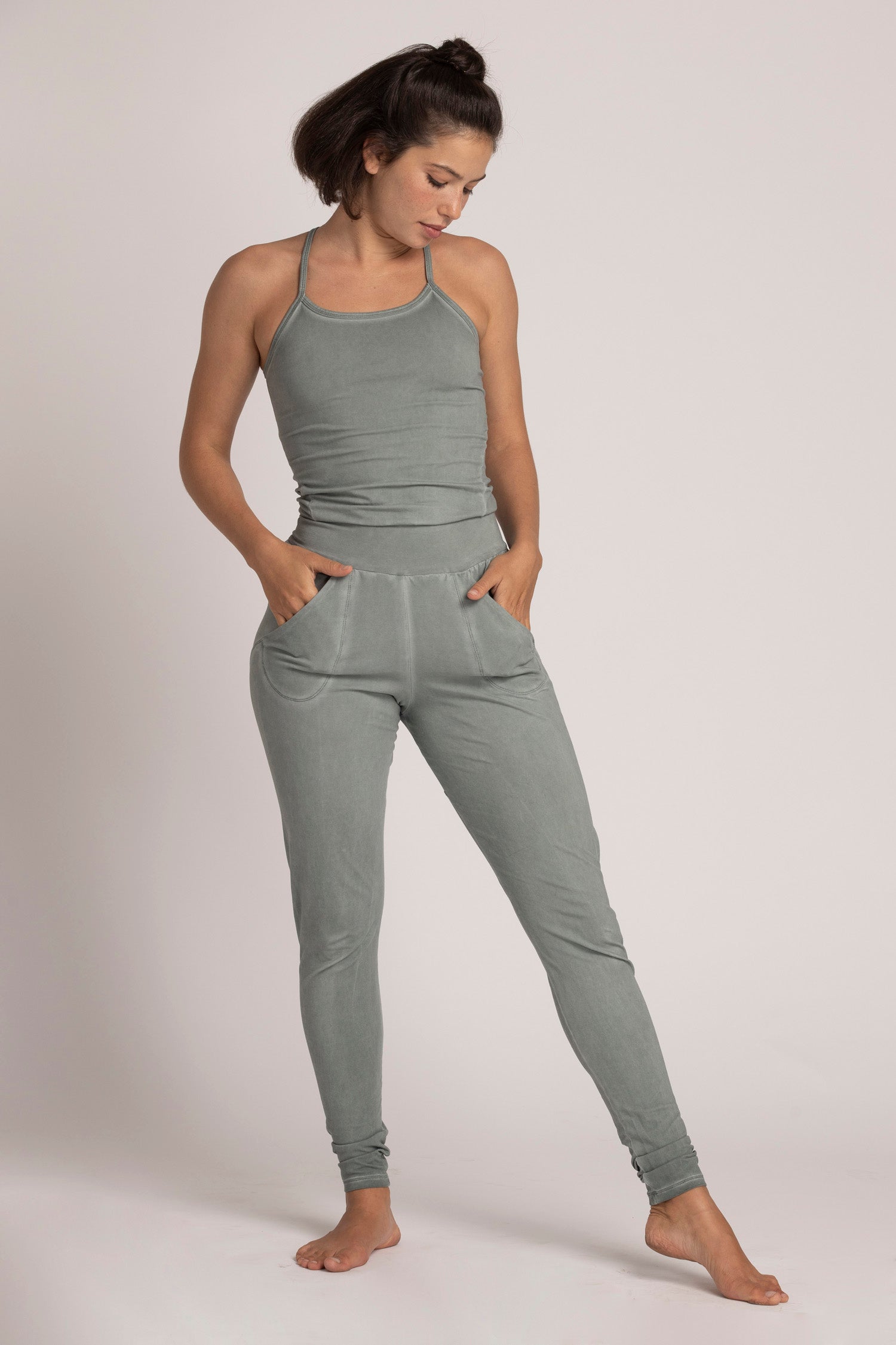 I'mPerfect Stonewash Long Jumpsuit 50%off