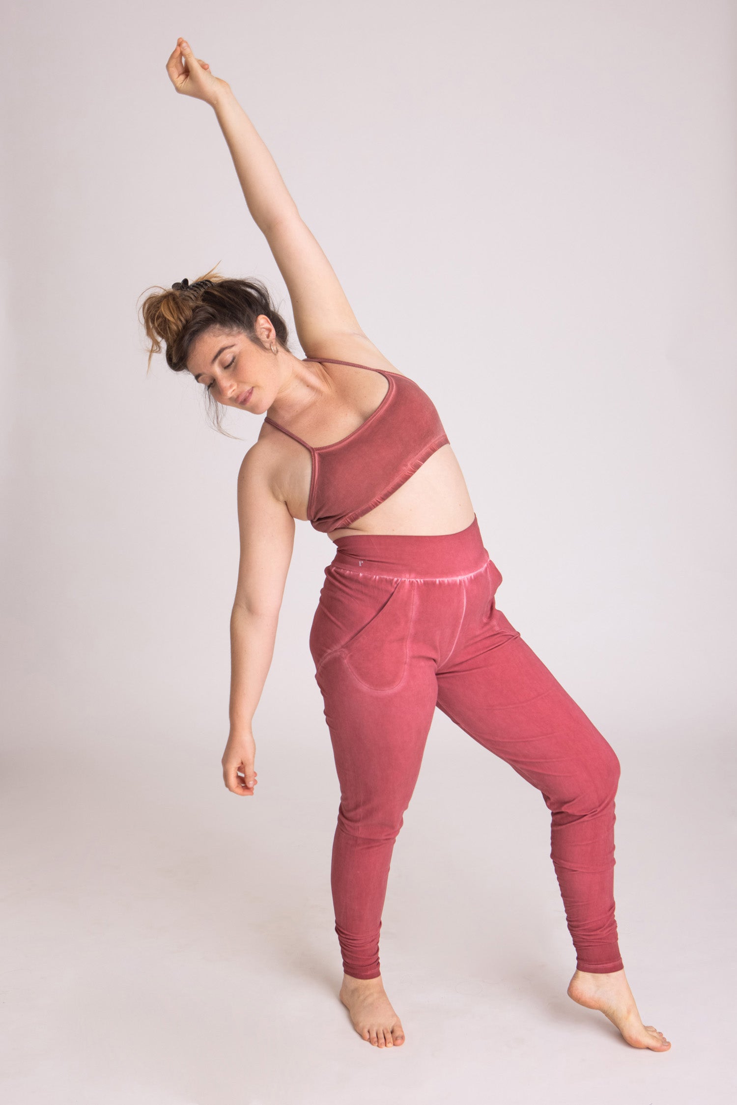 Stonewash Extra Long Slouchy Pants