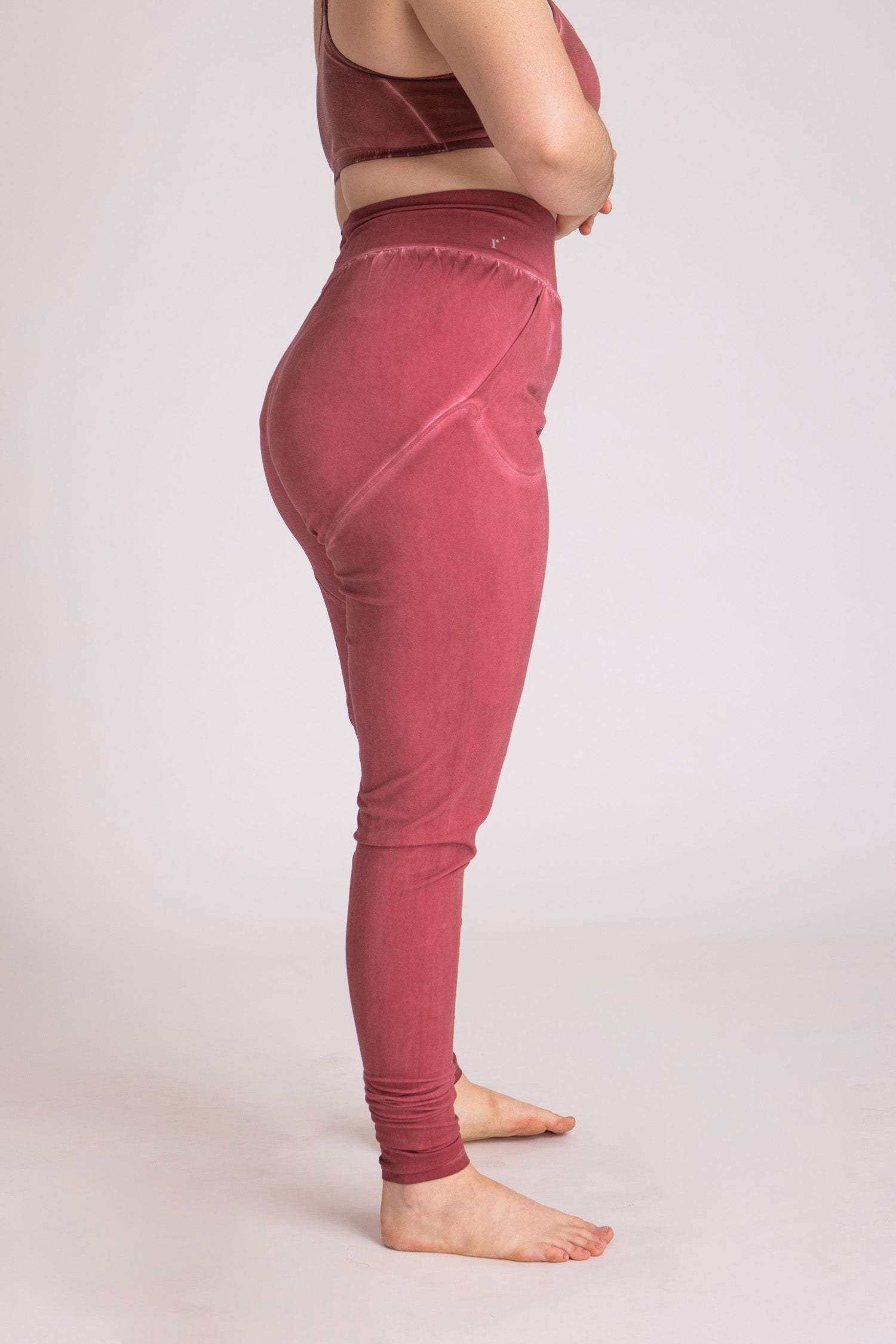 Stonewash Extra Long Slouchy Pants