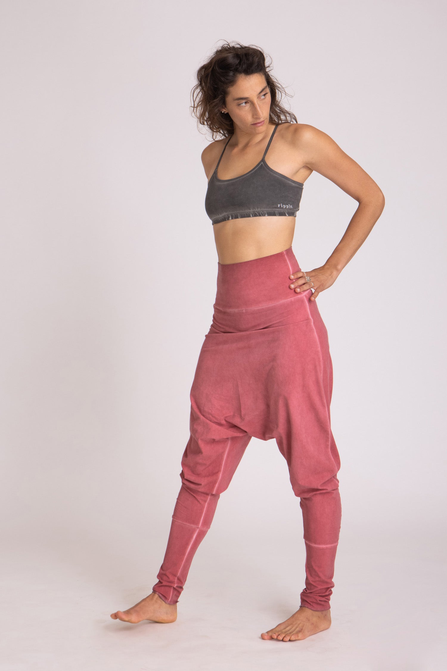 Stonewash Harem Pants