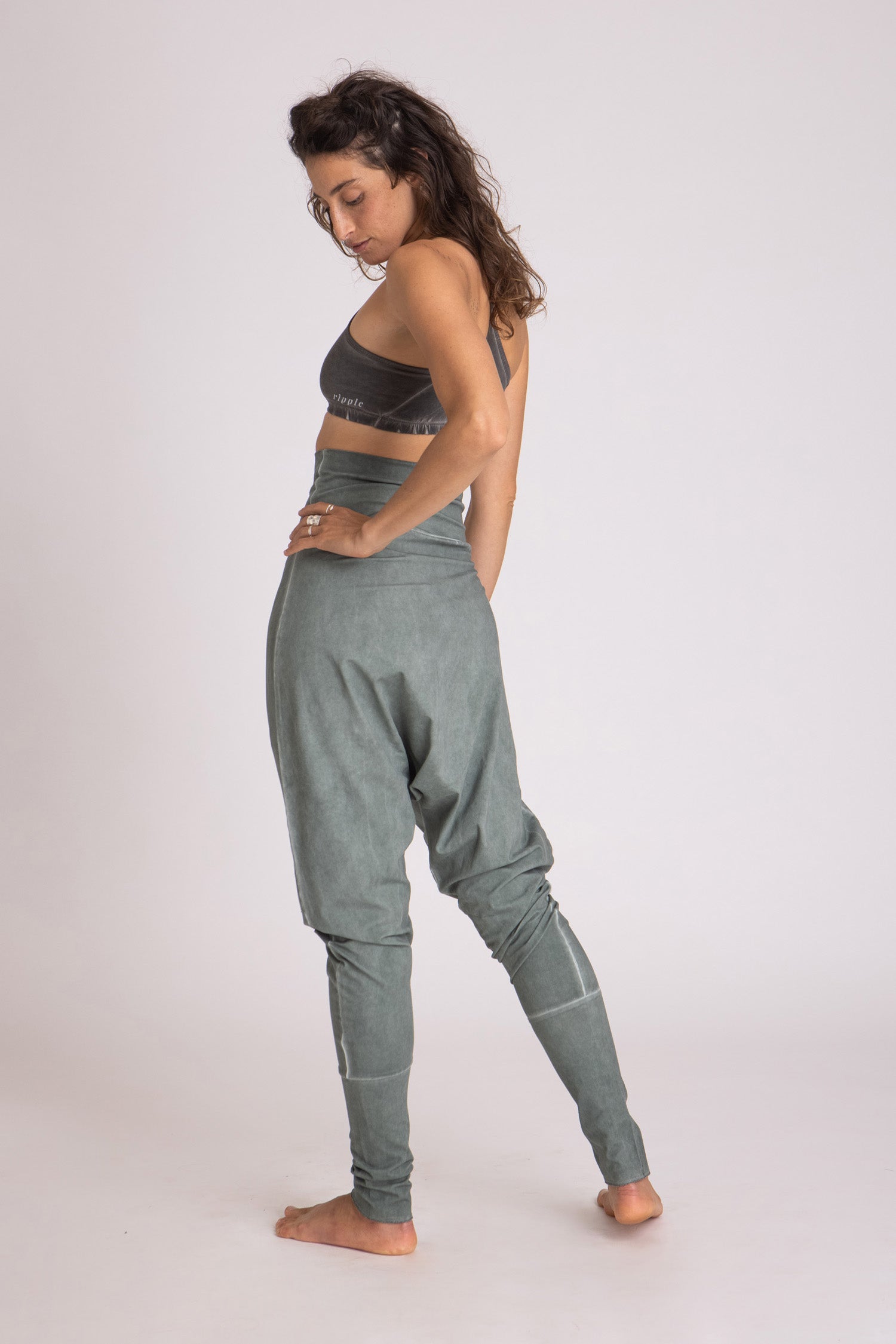 Stonewash Harem Pants