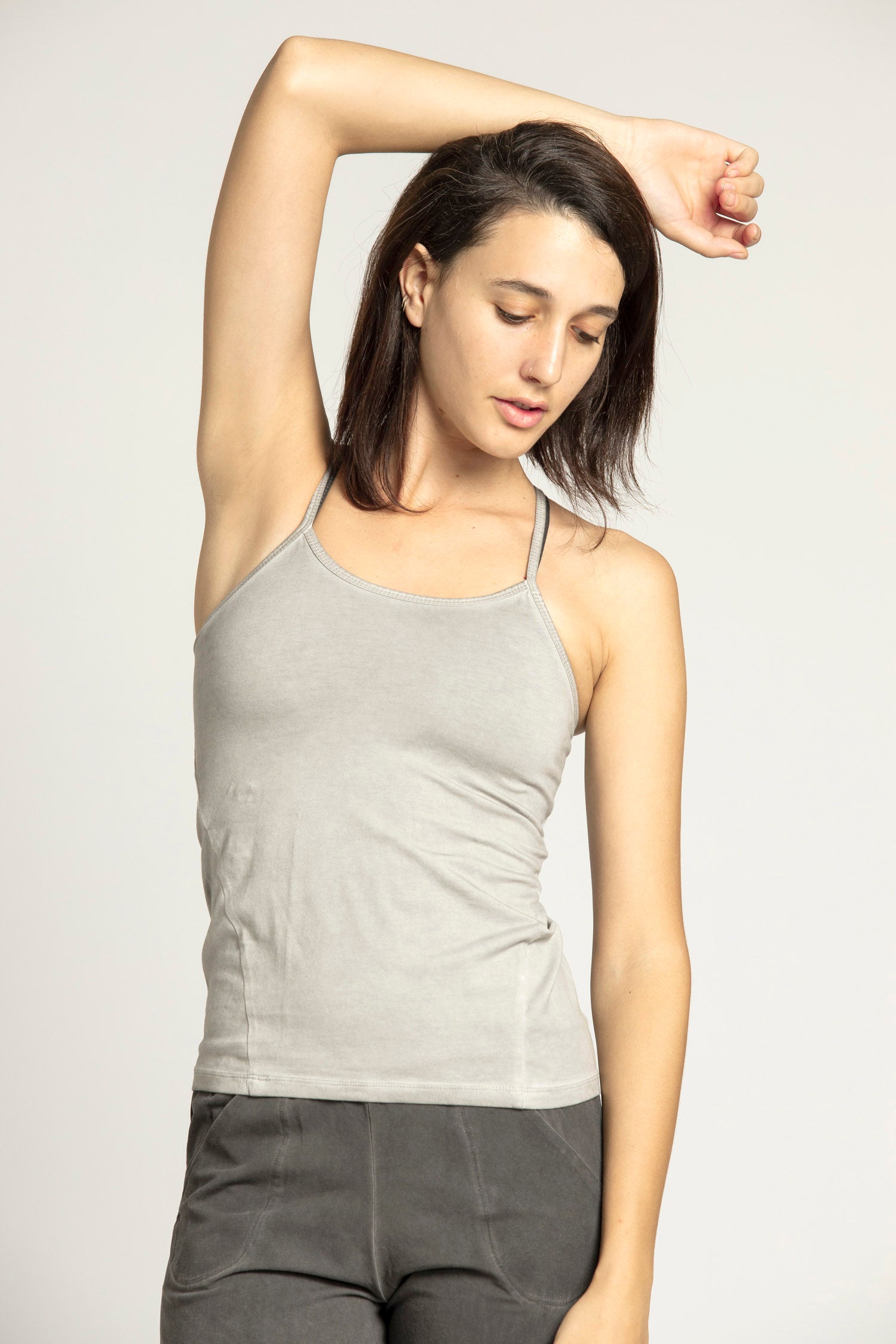 I'mPerfect Stonewash Criss Cross Tank Top 50%off