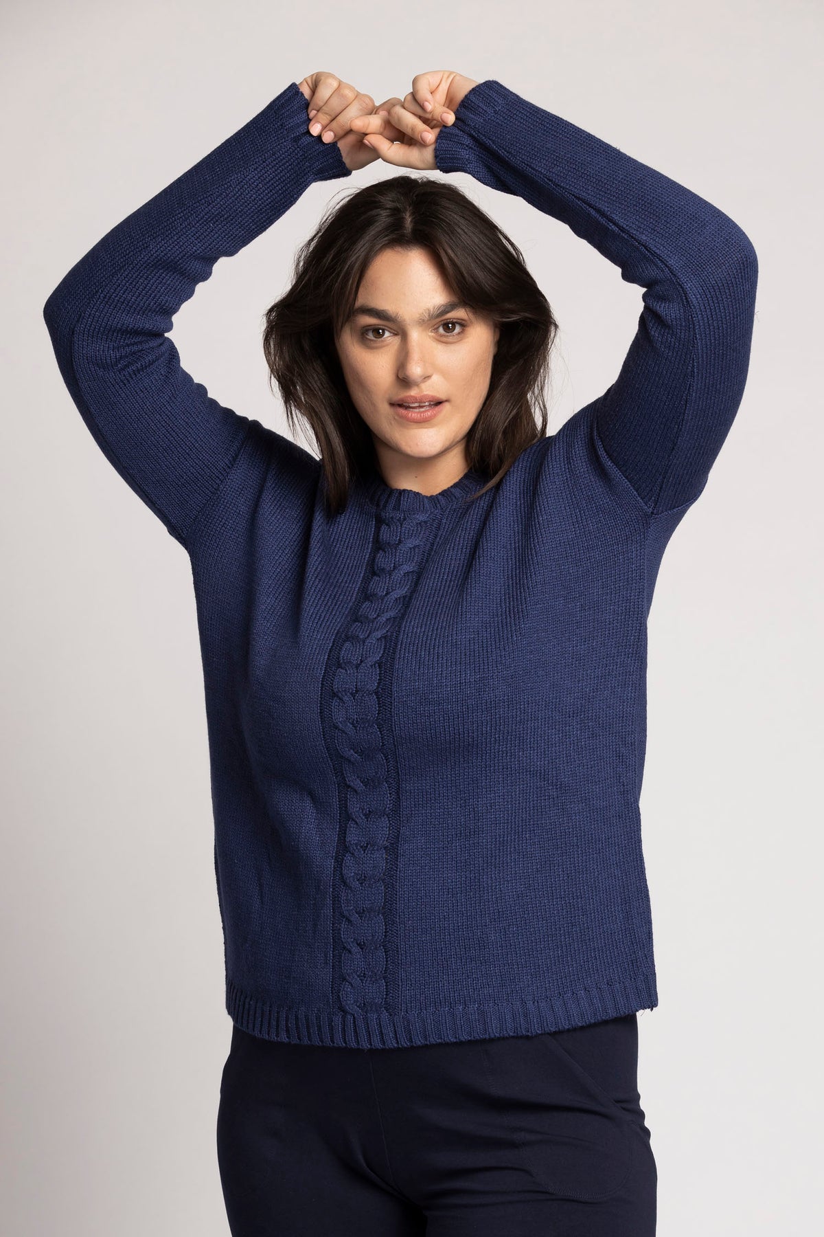 Knitted Braided Box Sweater