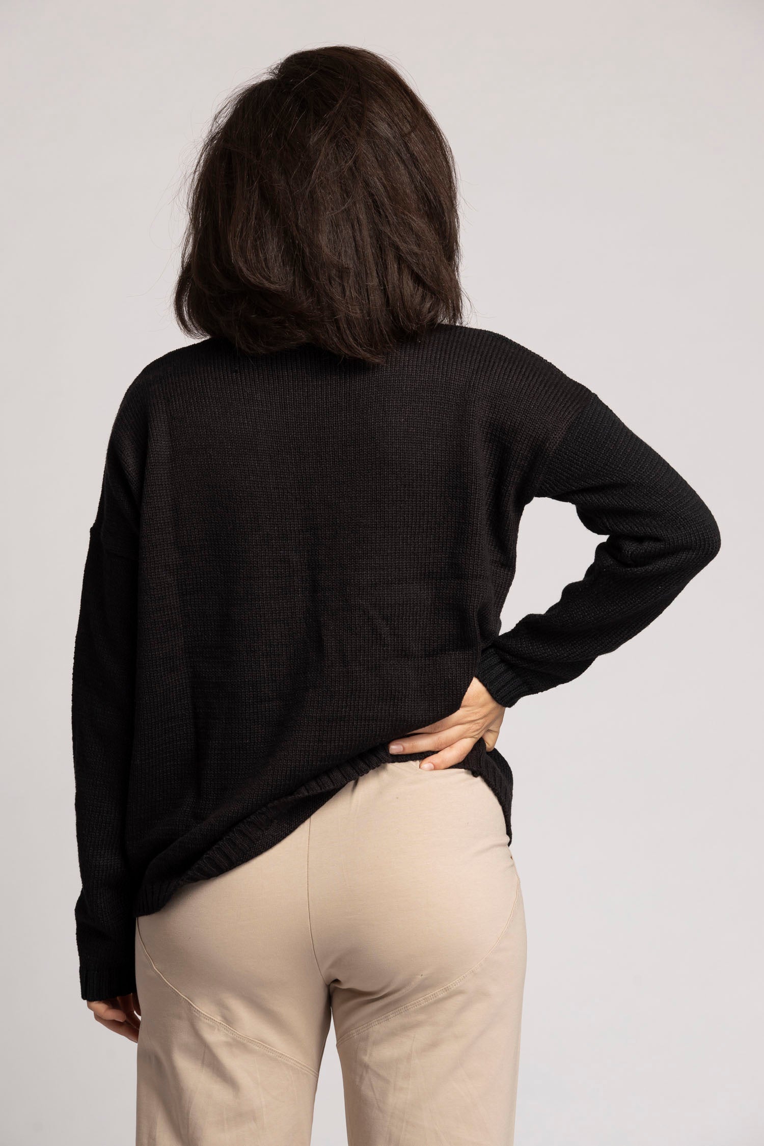 Knitted Braided Box Sweater