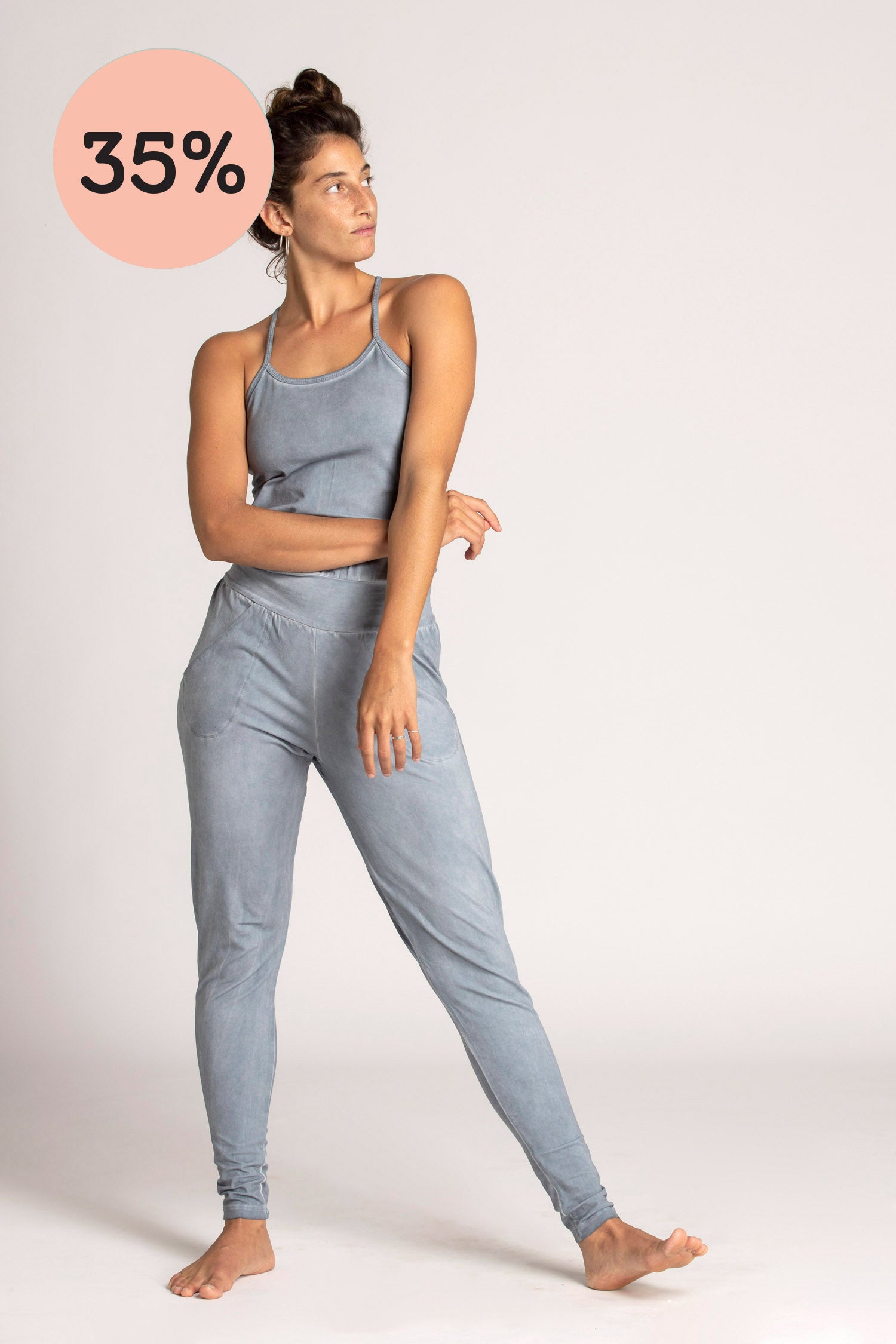 I'mPerfect Stonewash Long Jumpsuit 35%off