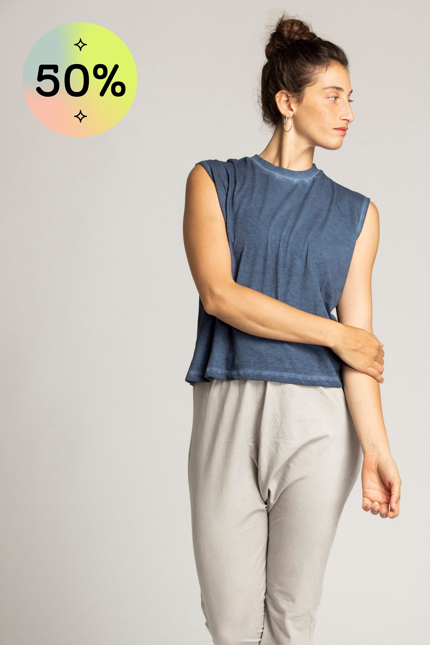 I'mPerfect Stonewash Mini-Harem Yoga Pants 50%off