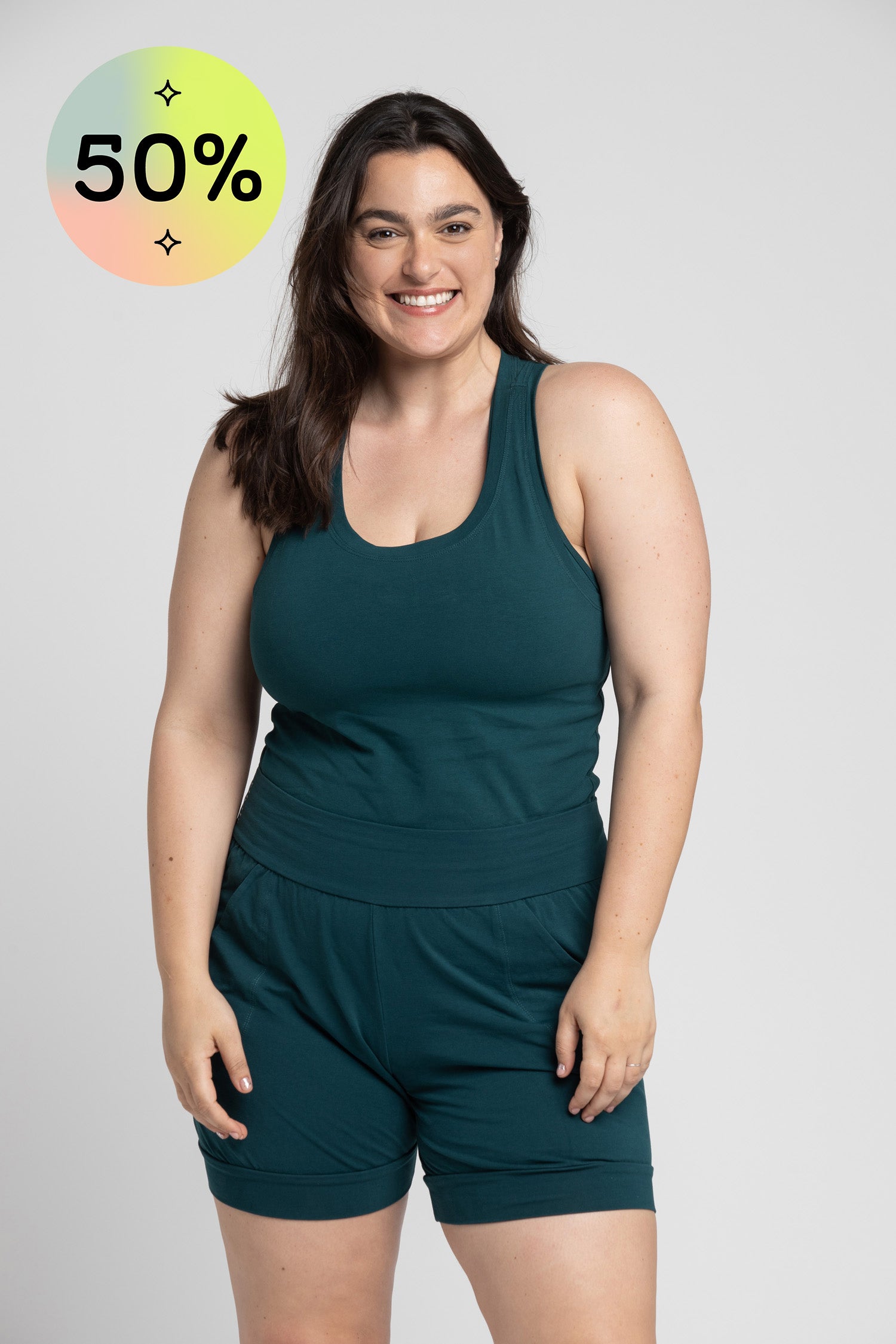 I'mPerfect Organic Cotton Racer Tank Top 50%off