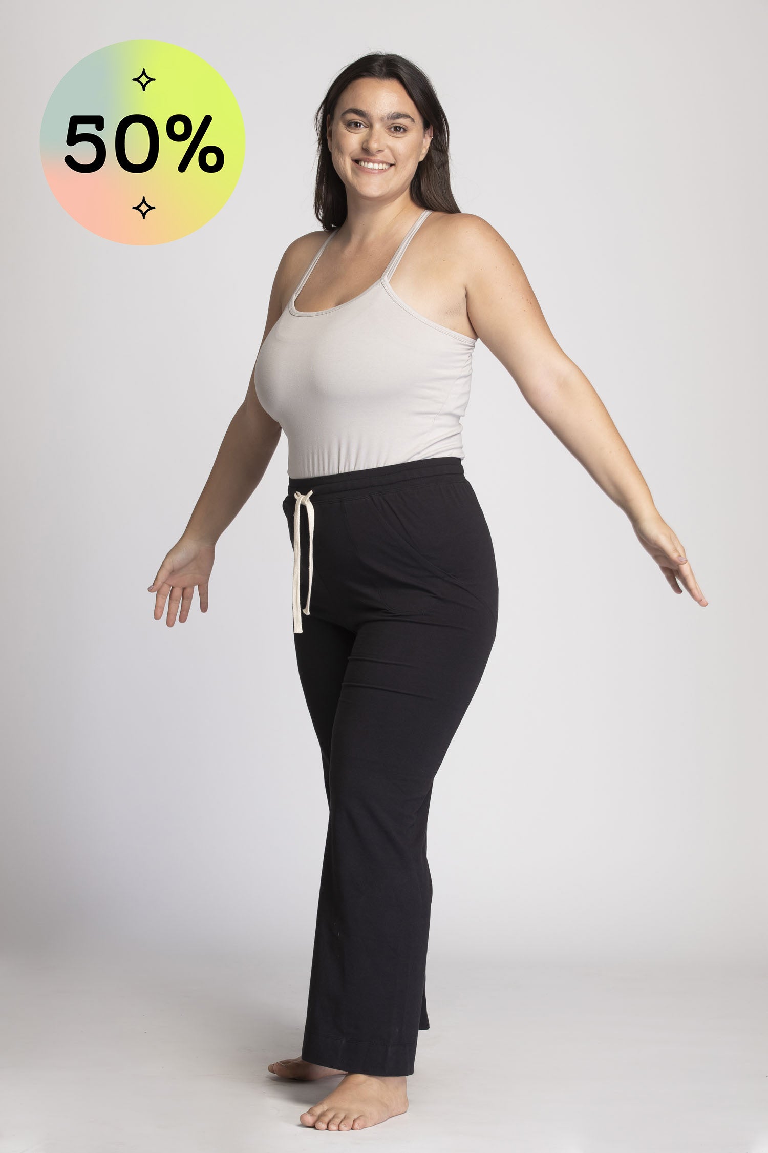 I'mPerfect Soft Modal Wide Leg Lounge Pants 50%off