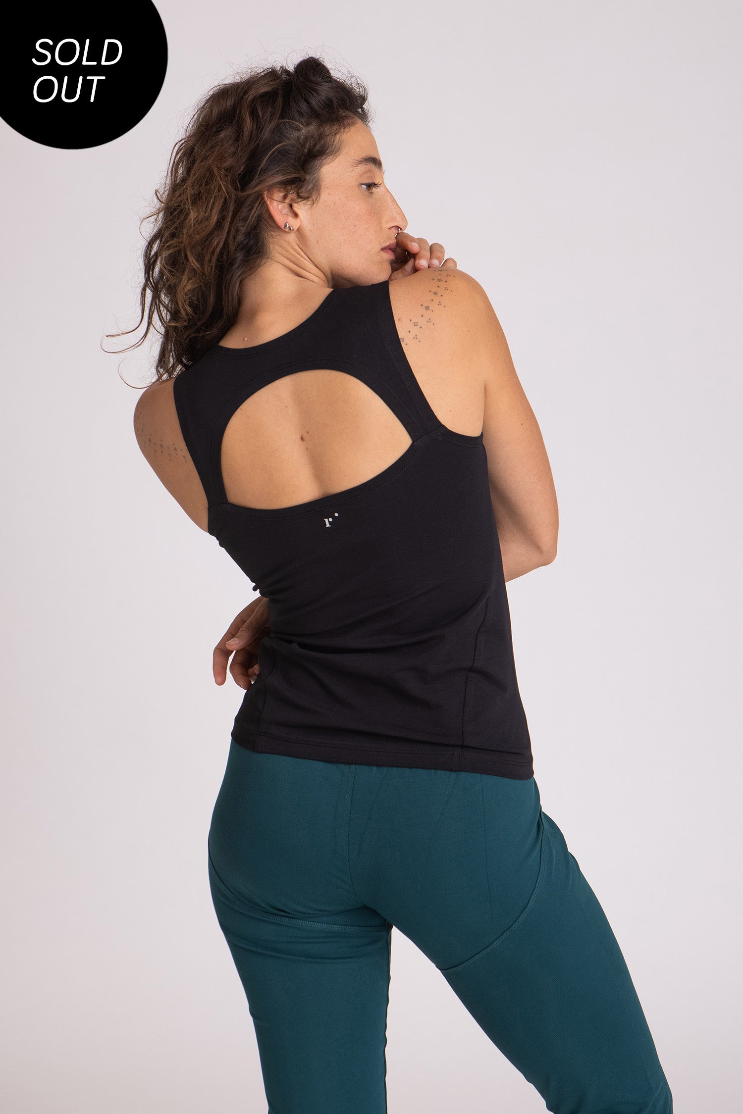 Half Moon Open Back Tank Top