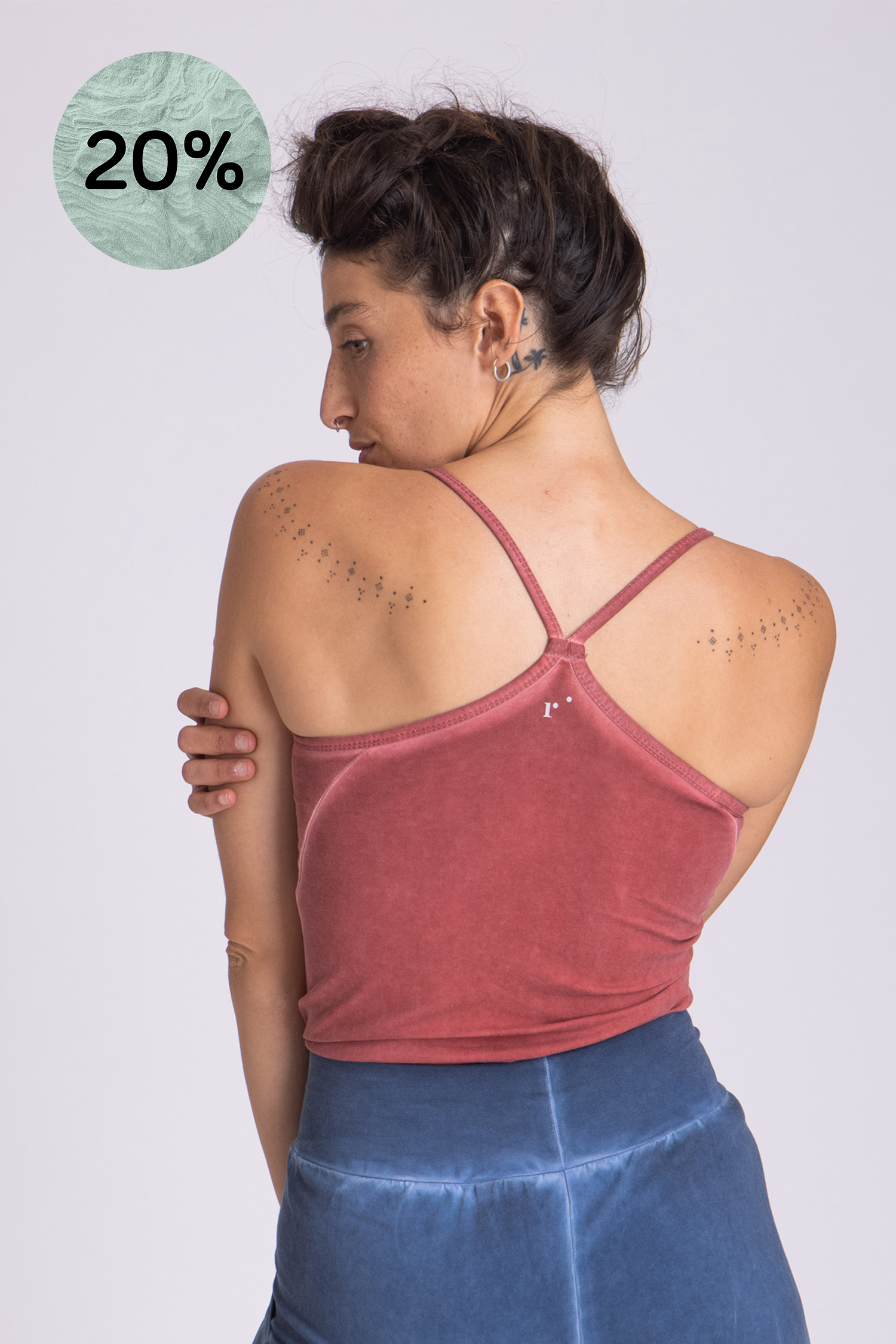 Stonewash Criss Cross Tank Top