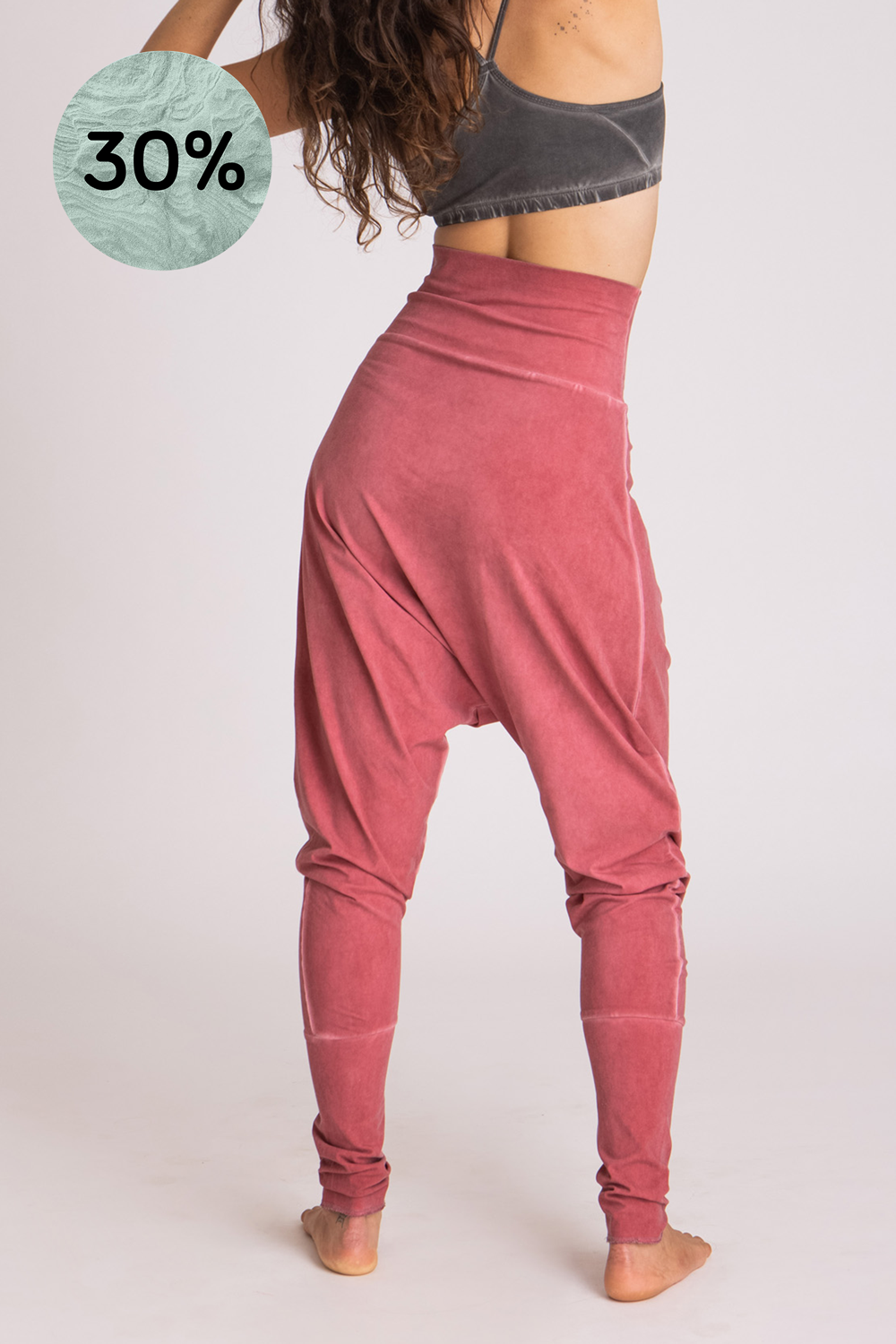 Stonewash Harem Pants