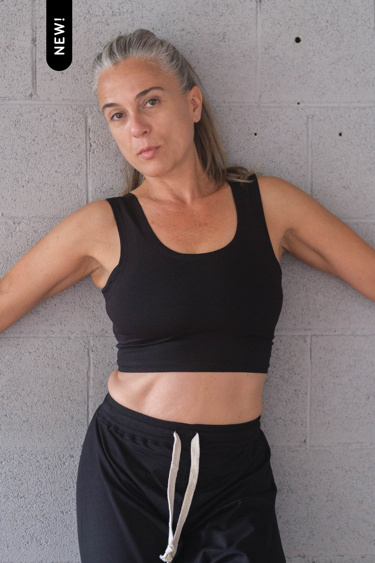 Soft Modal V Back Cropped Top