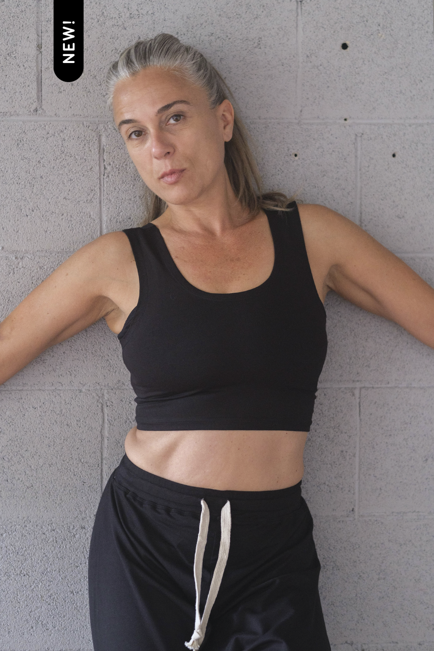 Soft Modal V Back Cropped Top