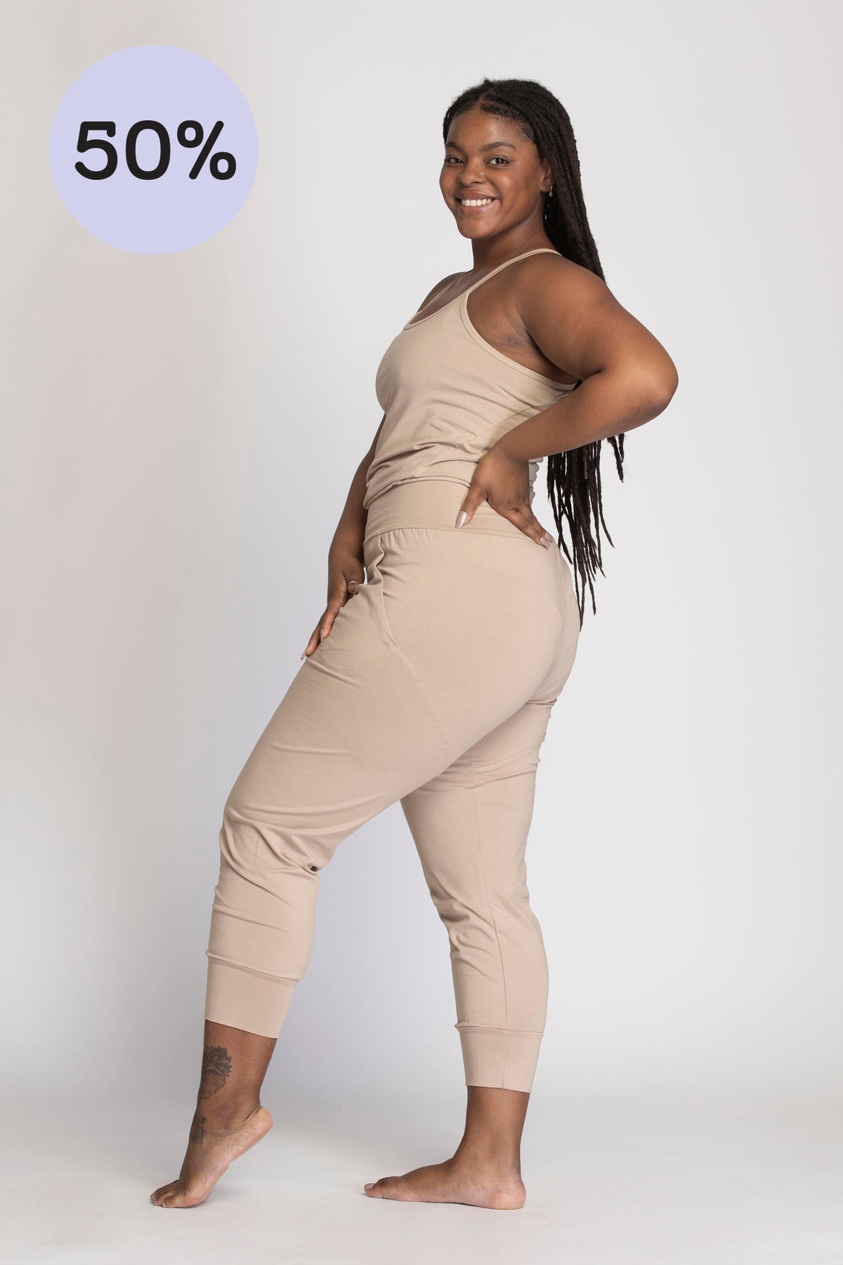 I&#39;mPerfect Organic Cotton Yoga Jumpsuit - All 50% OFF