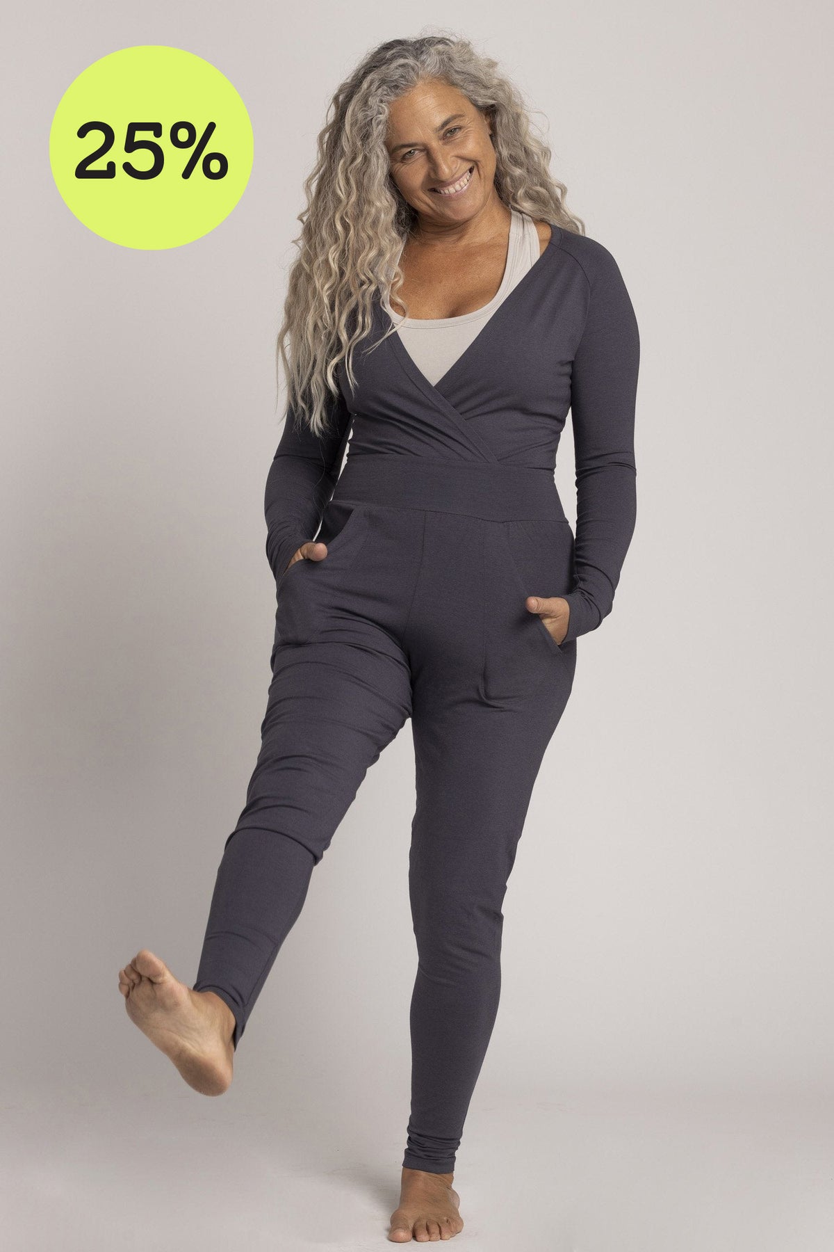 I&#39;mPerfect Long Sleeve Yoga Jumpsuit 25%off