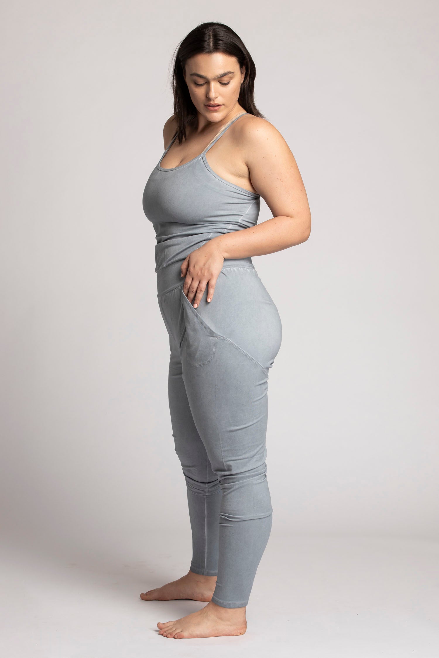 I'mPerfect Stonewash Long Jumpsuit 50%off