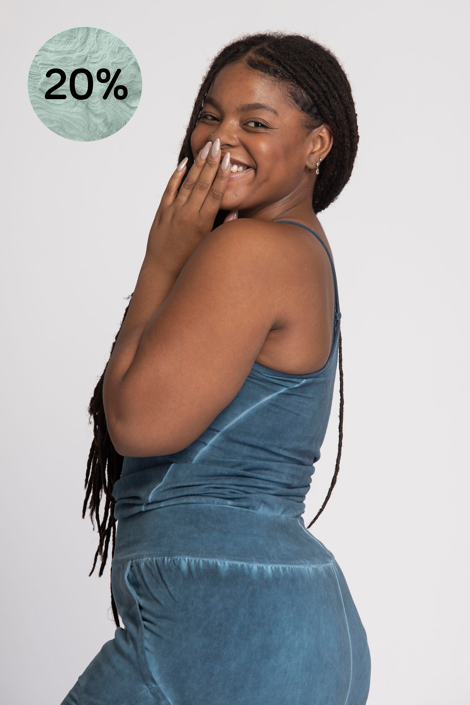 Stonewash Yoga Jumpsuit Navy