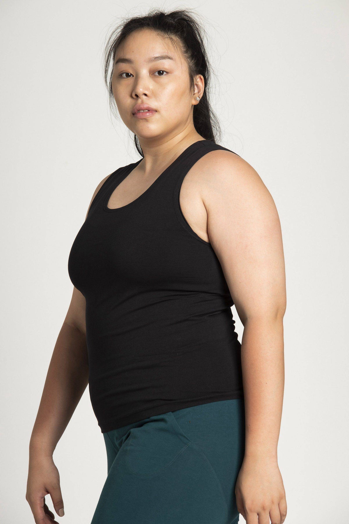 I&#39;mPerfect Organic Cotton Half Moon Open Back Tank Top 50%off