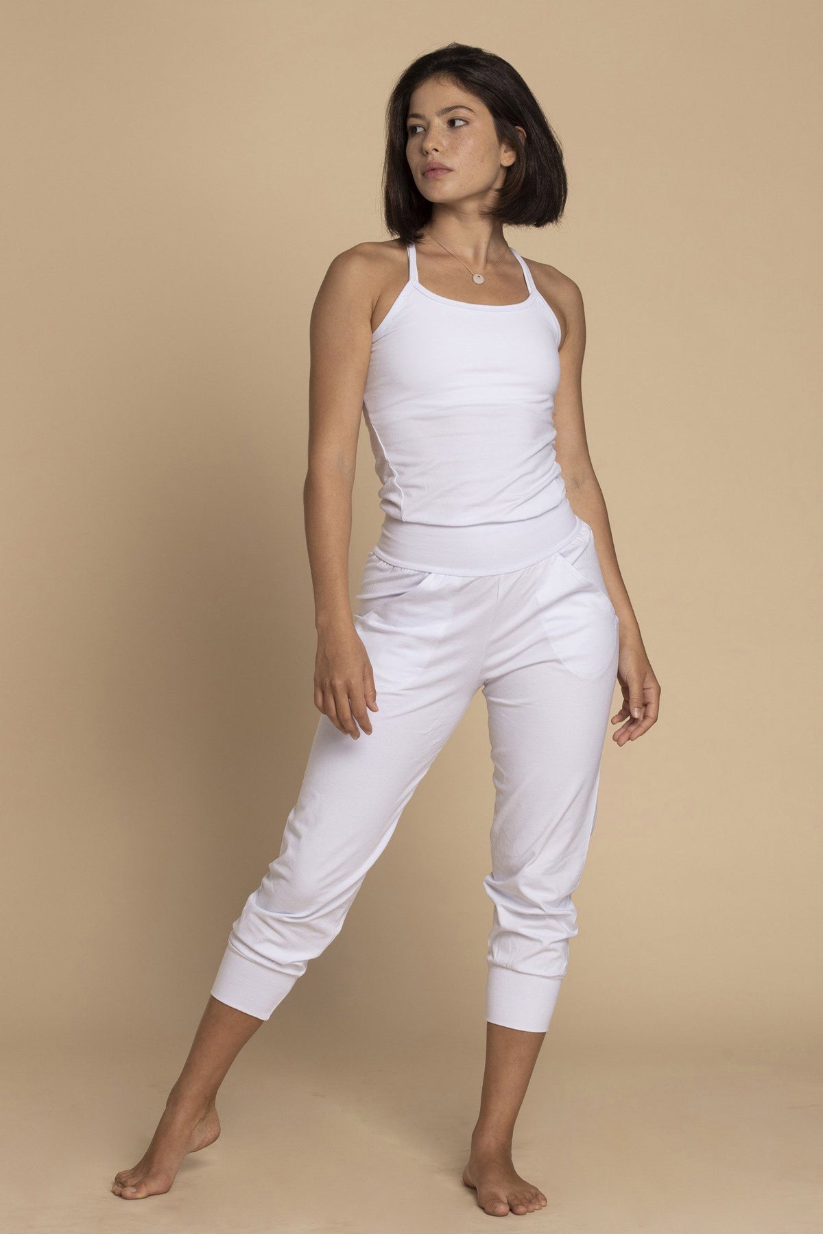 I&#39;mPerfect Pure White Yoga Jumpsuit 50%off