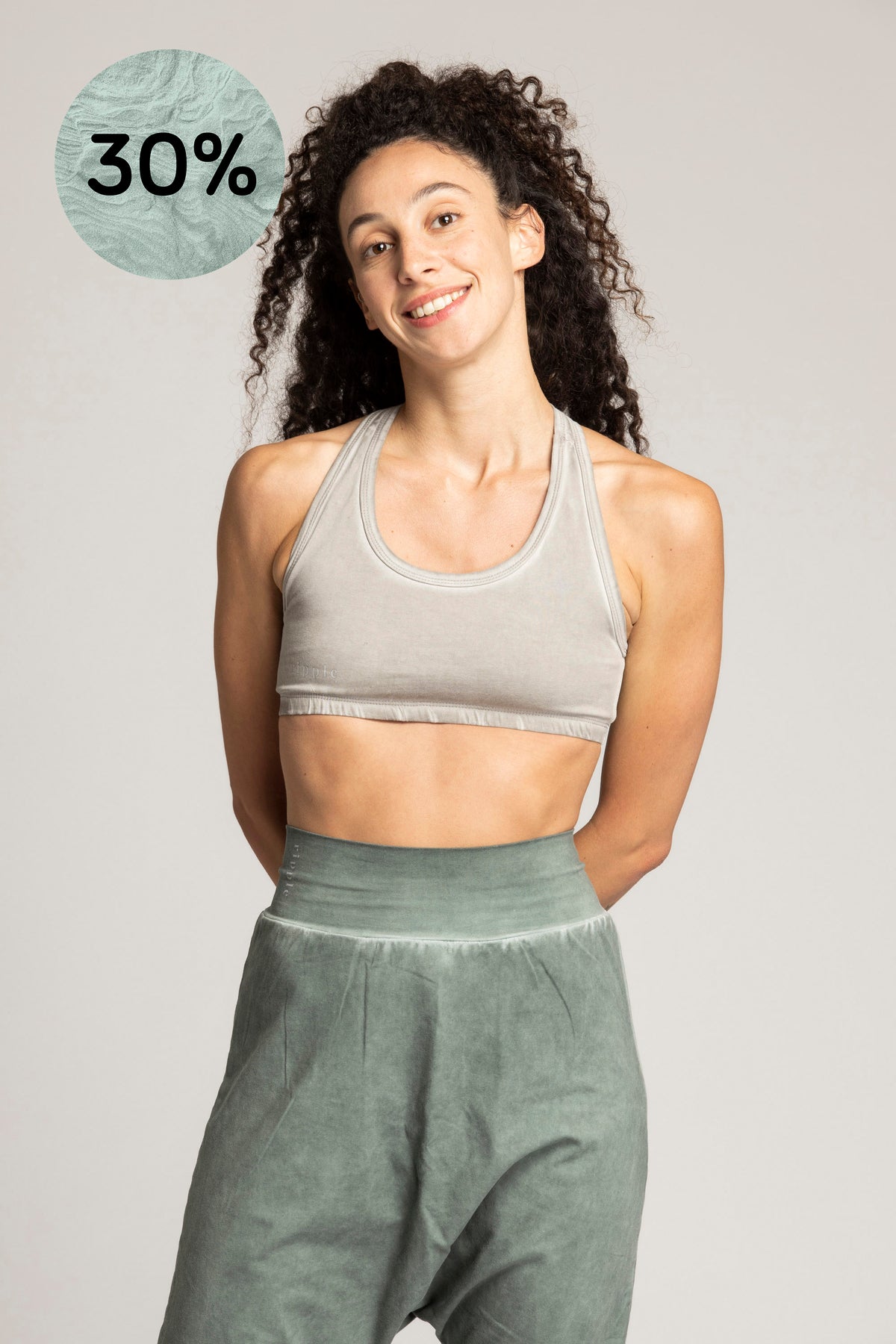 Stonewash Racer-Back Bra