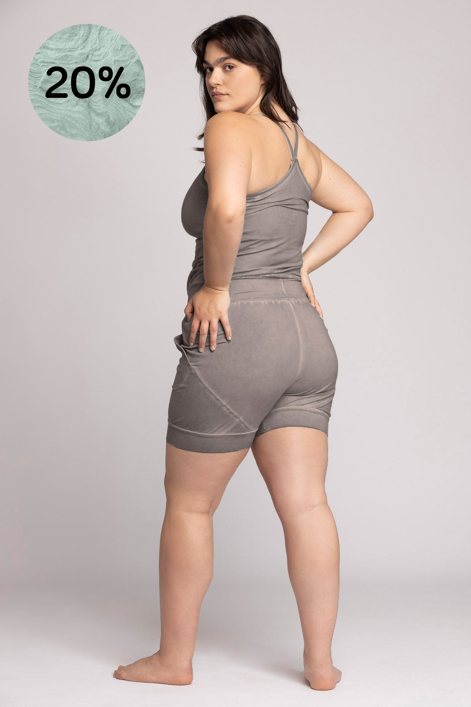 Stonewash Short Yoga Jumpsuit