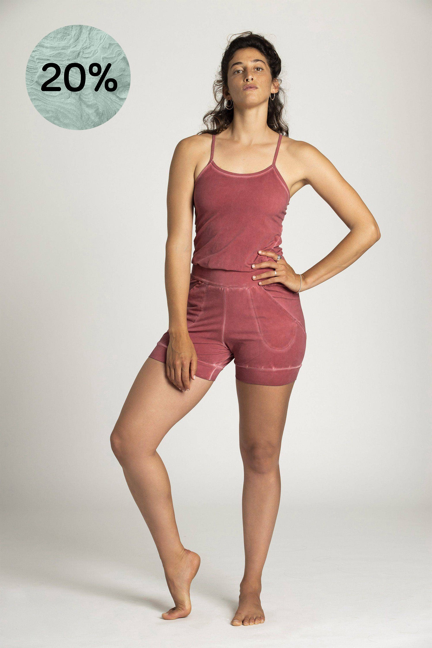 Stonewash Short Yoga Jumpsuit