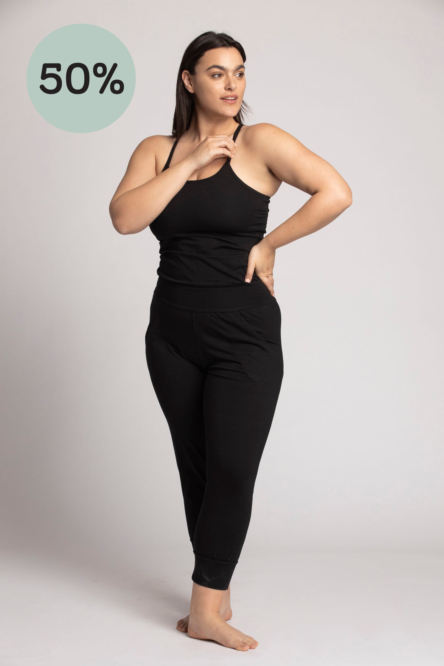 Ripple Women's Sz. S Black Organic Cotton Yoga Jumpsuit In Black | eBay