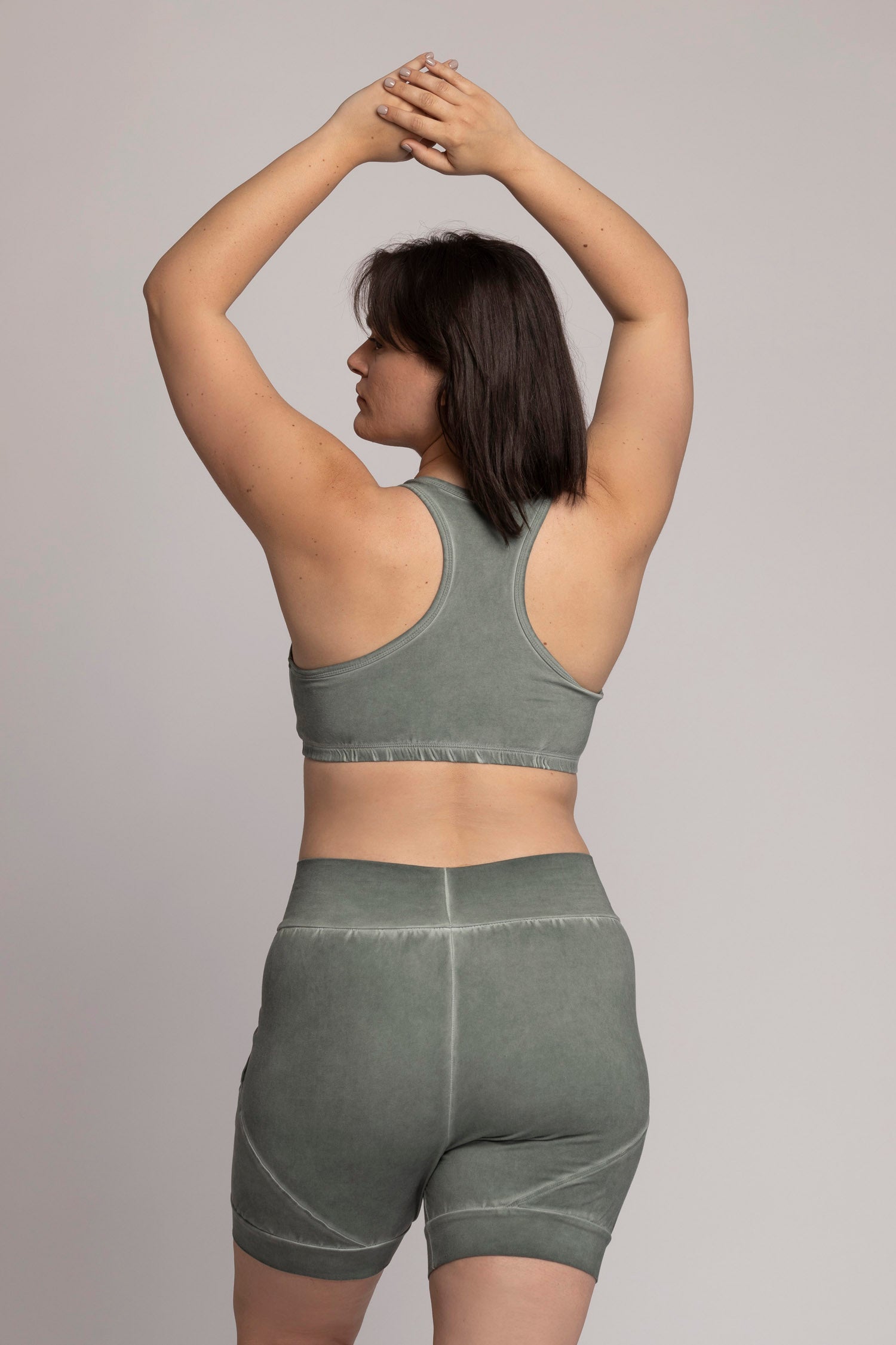 Stonewash Racer-Back Bra