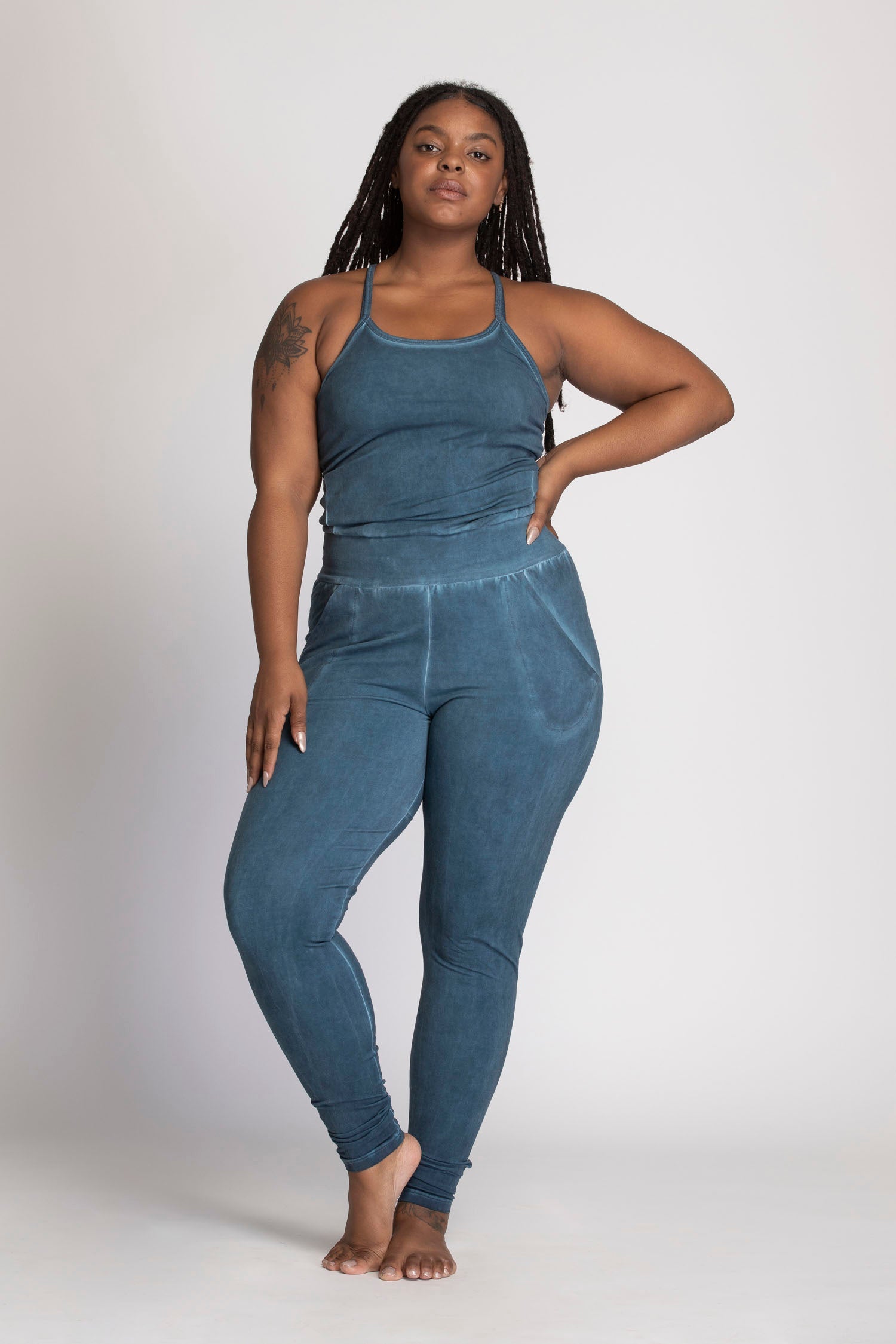 I'mPerfect Stonewash Long Jumpsuit 35%off