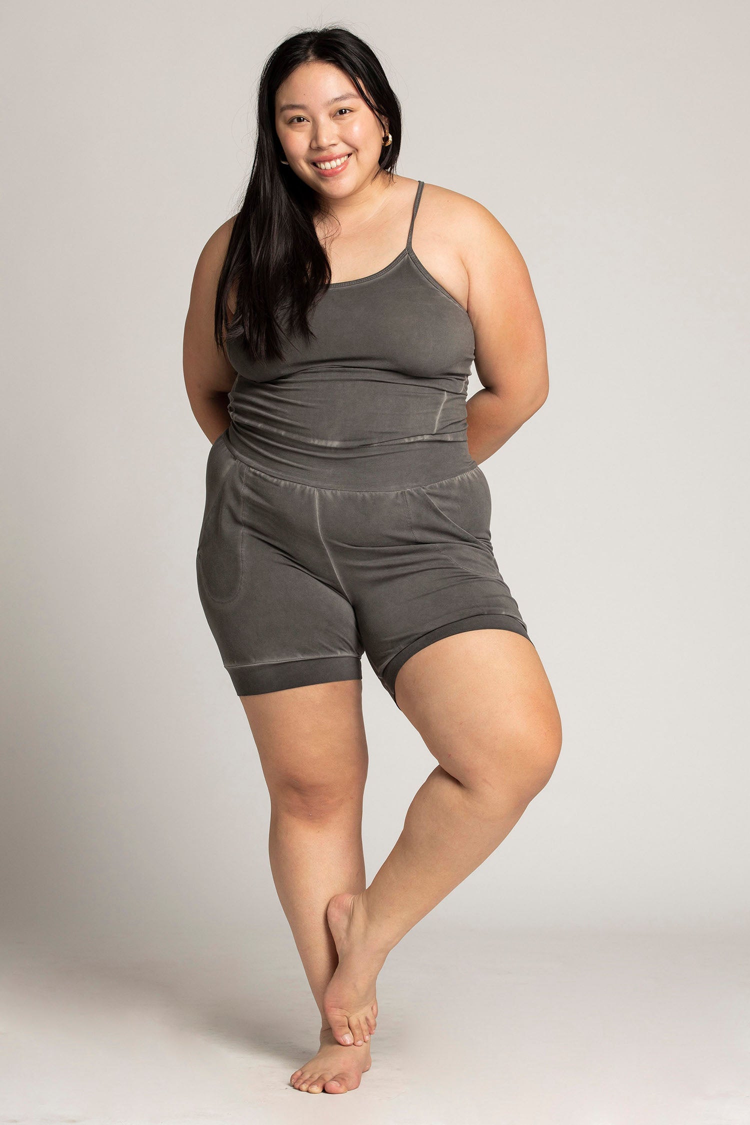 Stonewash Short Yoga Jumpsuit