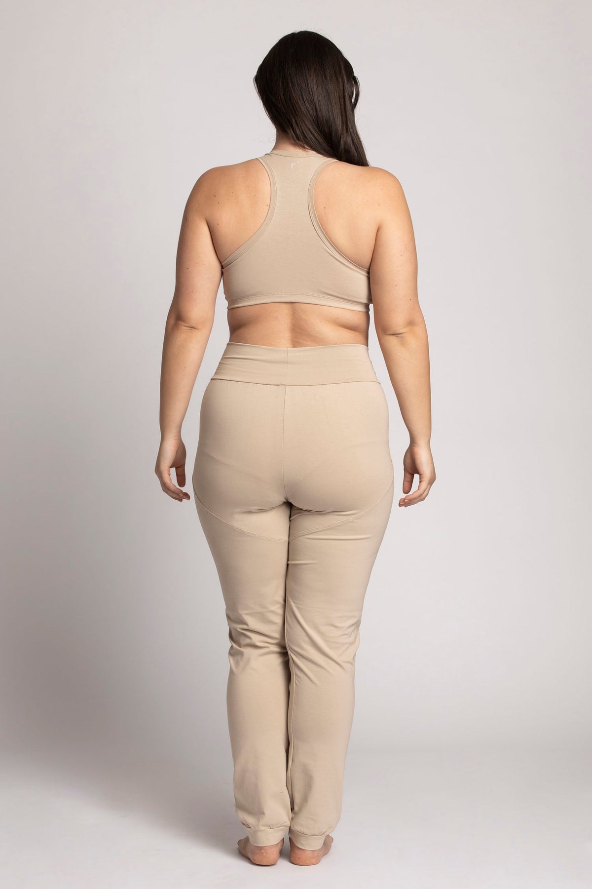 Almond Organic Cotton Unisex Slouchy Pants womens clothing Ripple Yoga Wear 