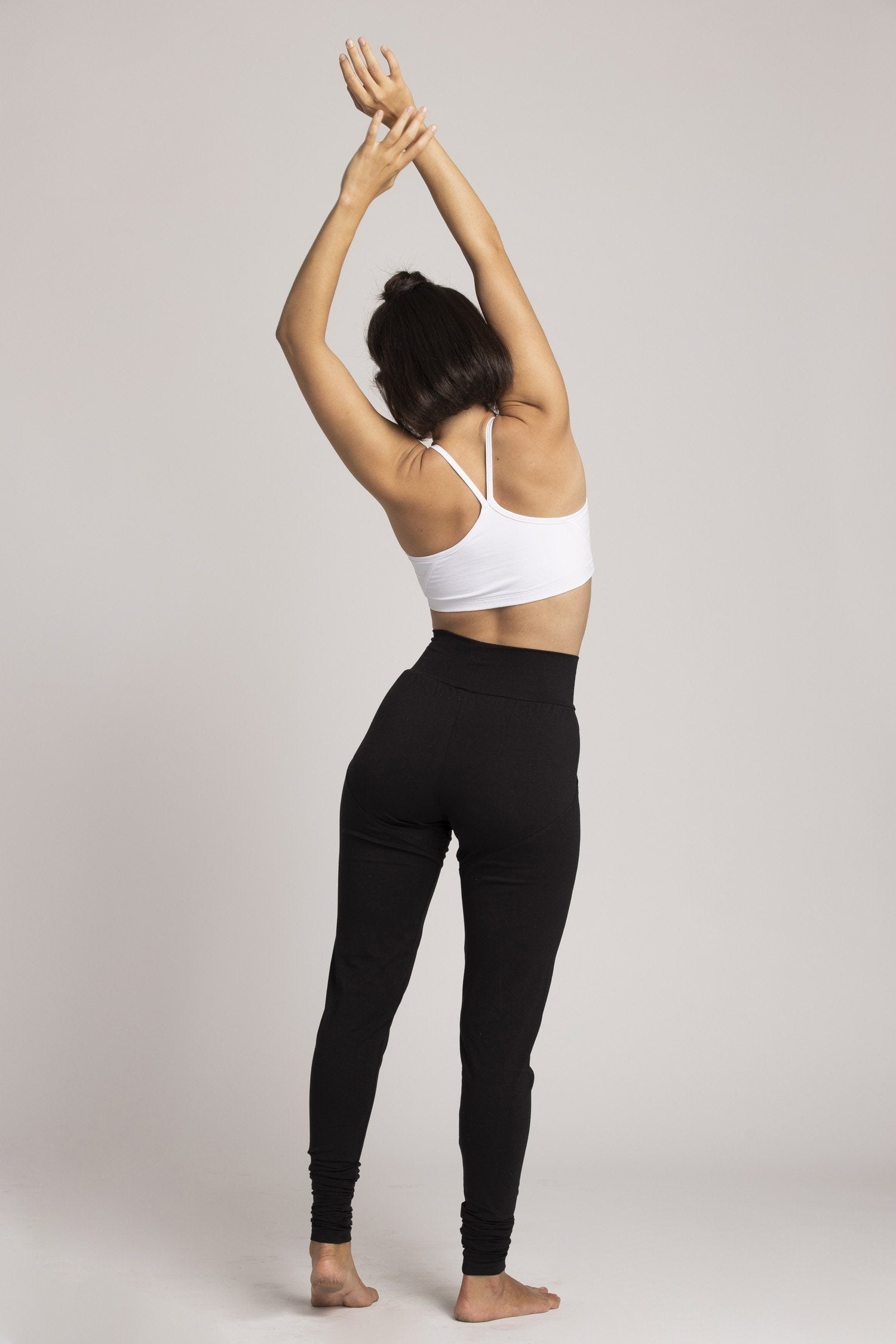 Extra Long Slouchy Pants womens clothing Ripple Yoga Wear black S 