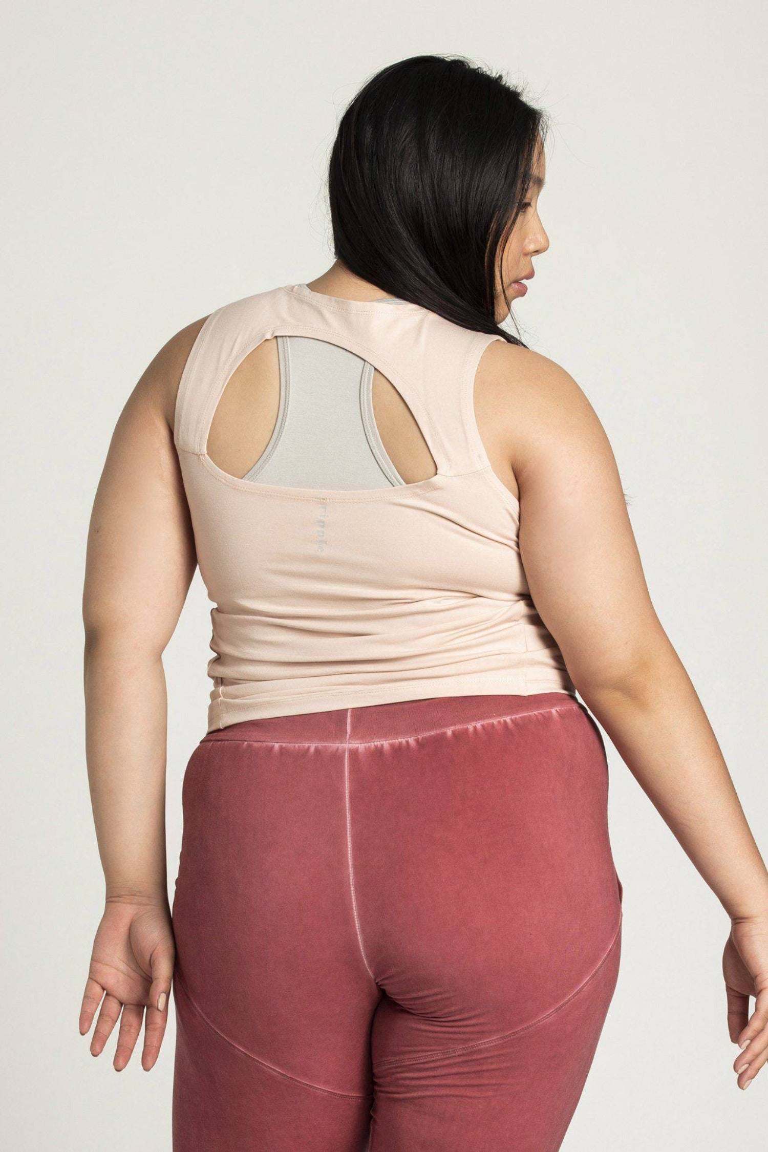 Half Moon Open Back Tank Top - womens clothing - Ripple Yoga Wear