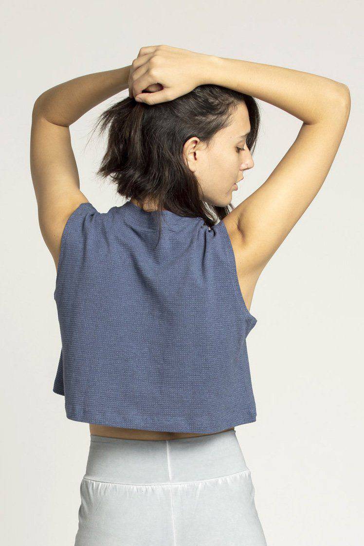 High Neck Crop Box Top - womens clothing - Ripple Yoga Wear