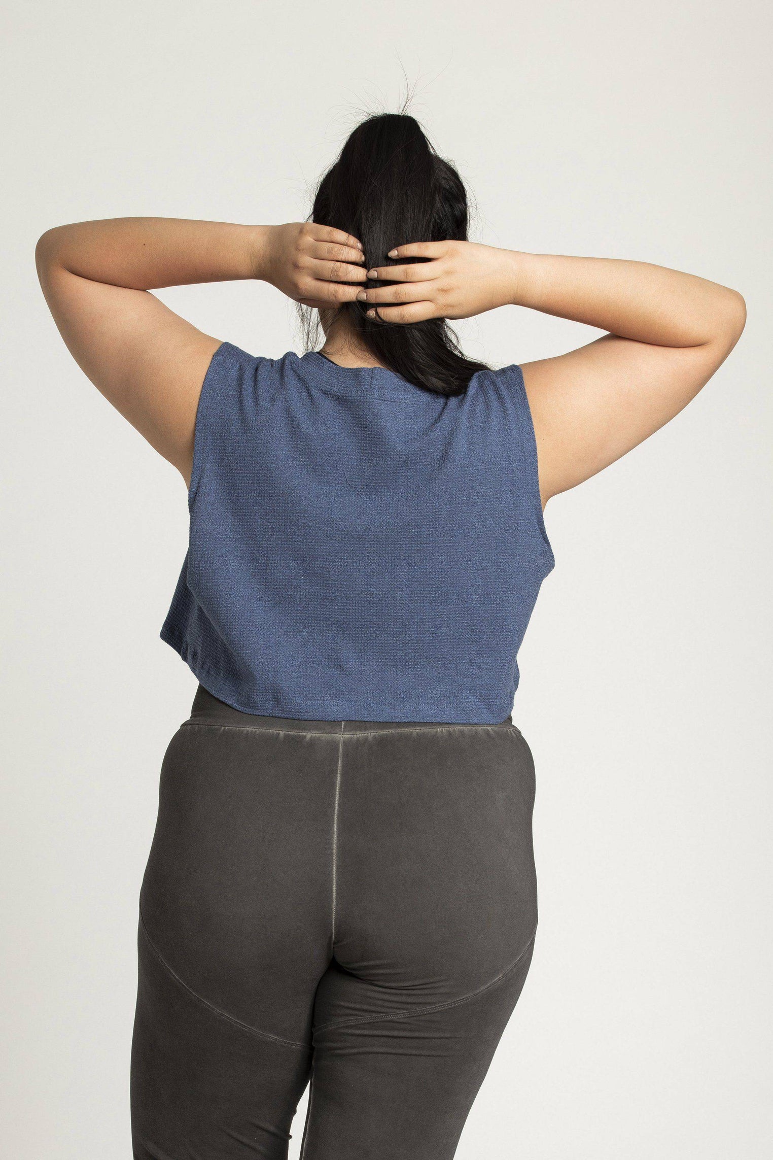 High Neck Crop Box Top - womens clothing - Ripple Yoga Wear