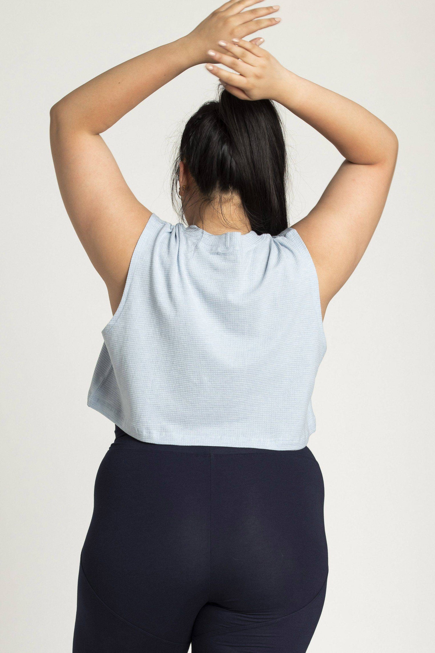 High Neck Crop Box Top - womens clothing - Ripple Yoga Wear