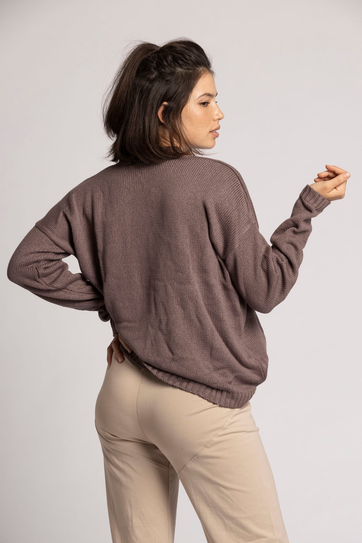 Knitted Braided Box Sweater womens clothing Ripple Yoga Wear 