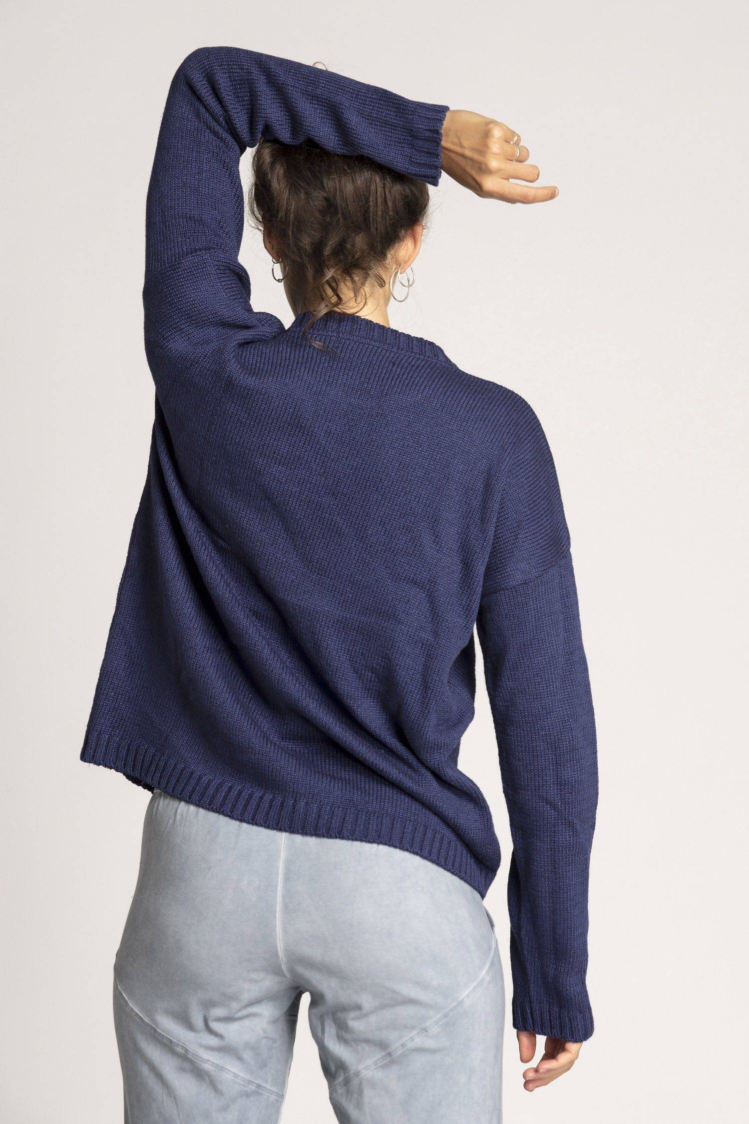 Knitted Braided Box Sweater - womens clothing - Ripple Yoga Wear