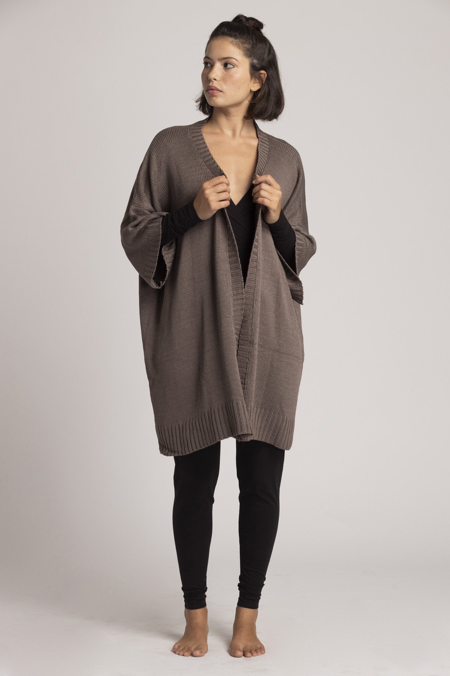 Knitted Kimono womens clothing Ripple Yoga Wear 