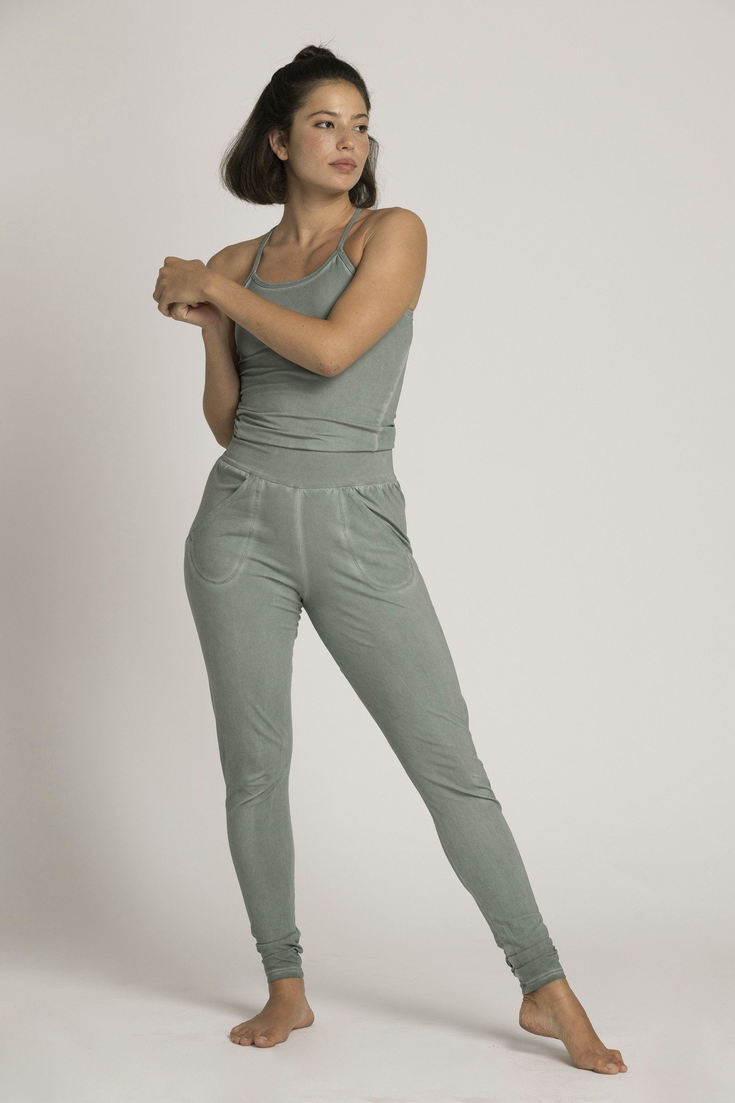 I'mPerfect Stonewash Long Jumpsuit 35%off