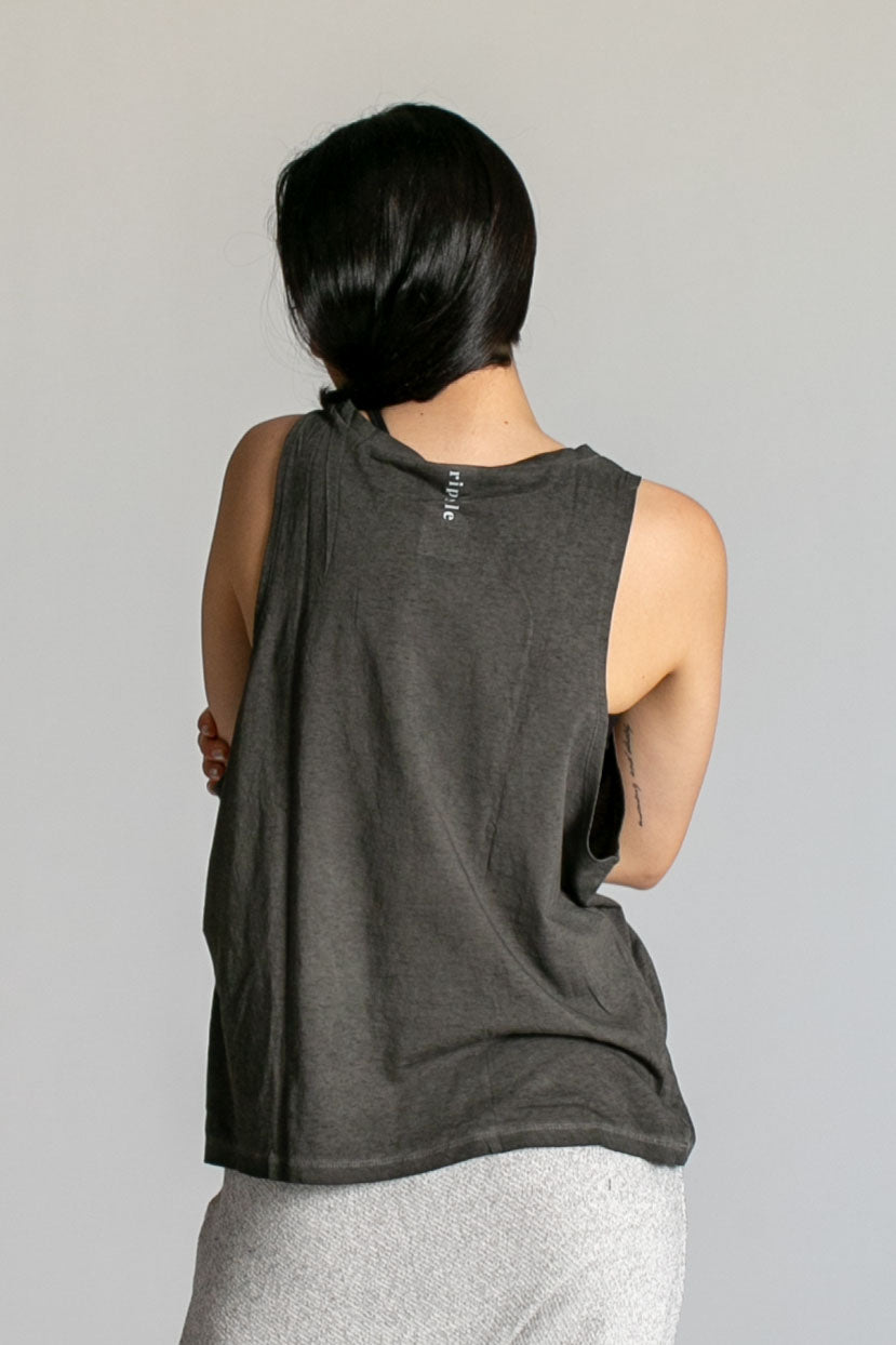 Loose Fit Tank Top womens clothing Ripple Yoga Wear 