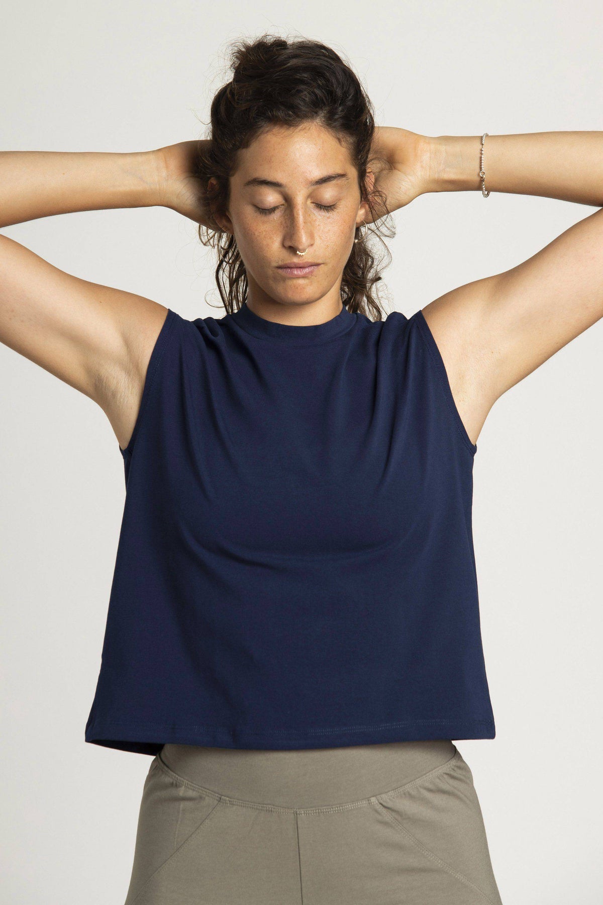 Organic Cotton Cup Sleeve Top - womens clothing - Ripple Yoga Wear