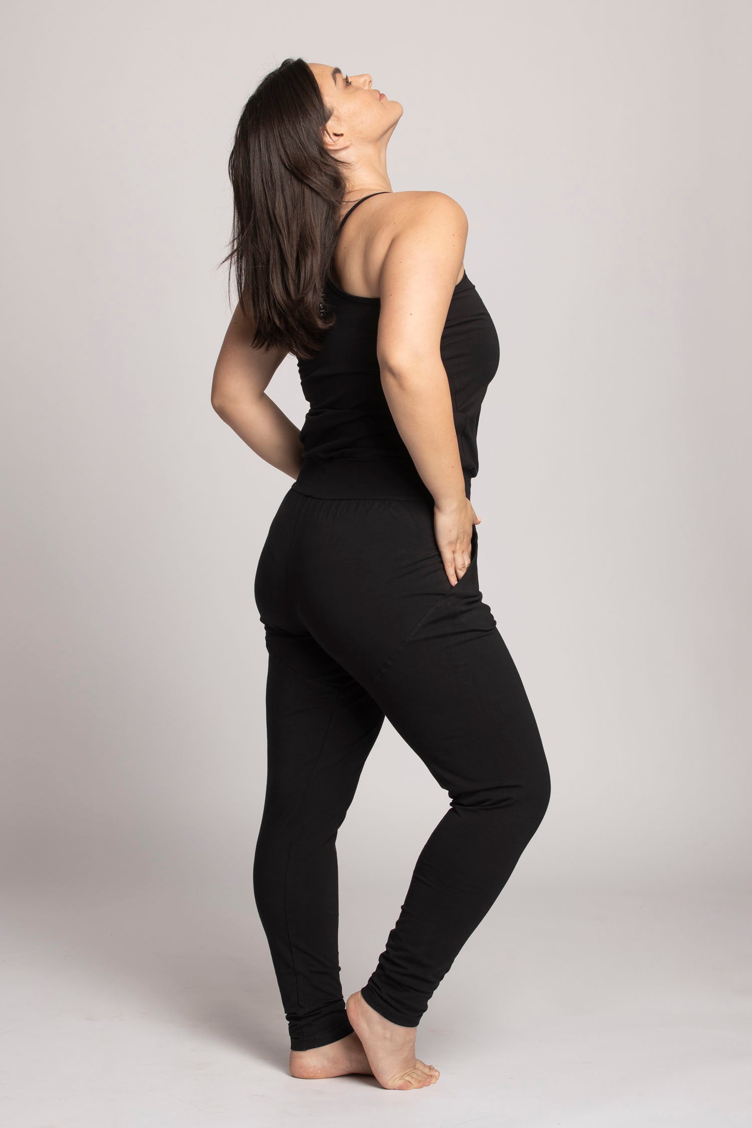 Organic Cotton Long Jumpsuit womens clothing Ripple Yoga Wear 