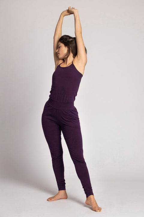 organic cotton long jumpsuit womens clothing ripple yoga wear organic eggplant s 762933 794caa03 3d5a 40d6 9e5a