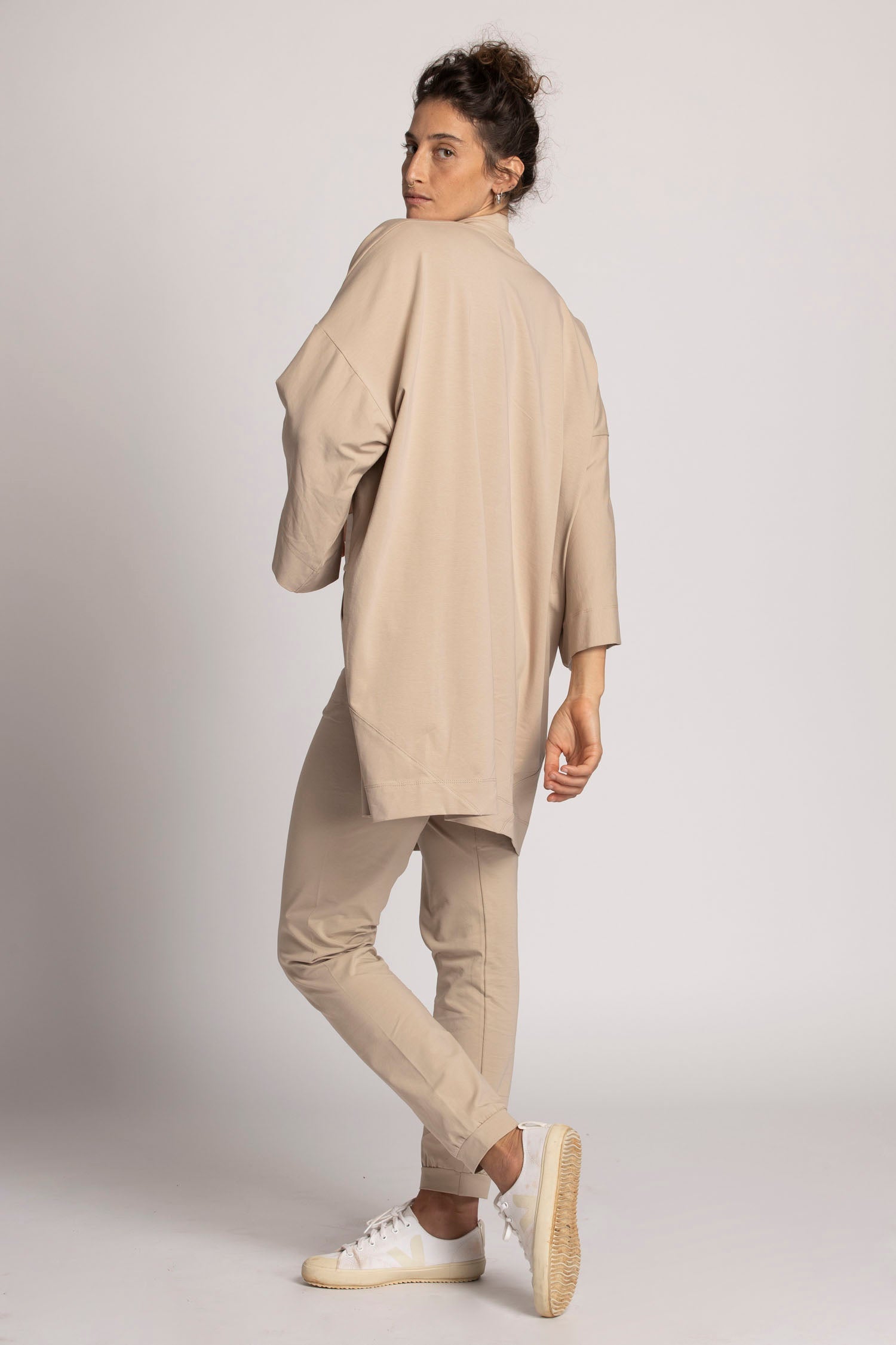 Organic cotton Lounge Kimono Cardigan womens clothing Ripple Yoga Wear 