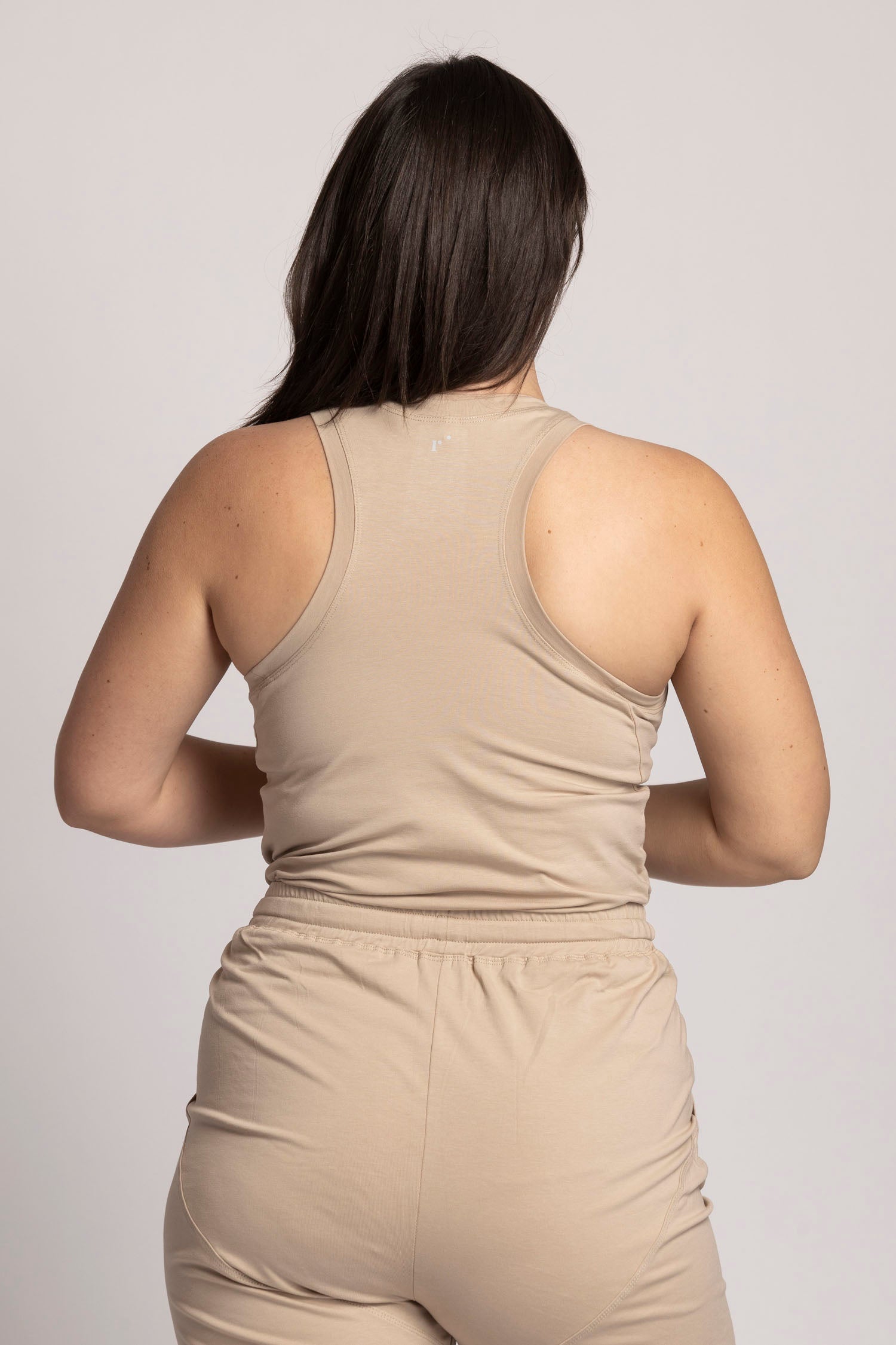 Organic Cotton Racer Tank Top womens clothing Ripple Yoga Wear 