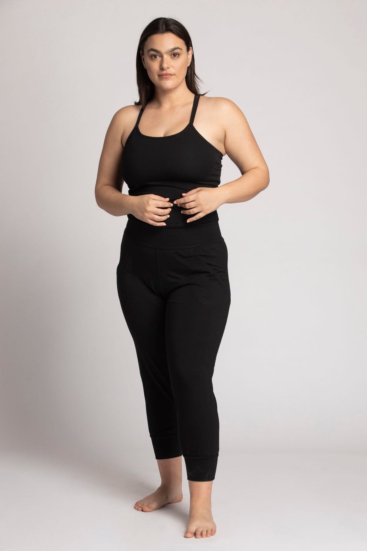 Ripple Women's Sz. S Black Organic Cotton Yoga Jumpsuit In Black