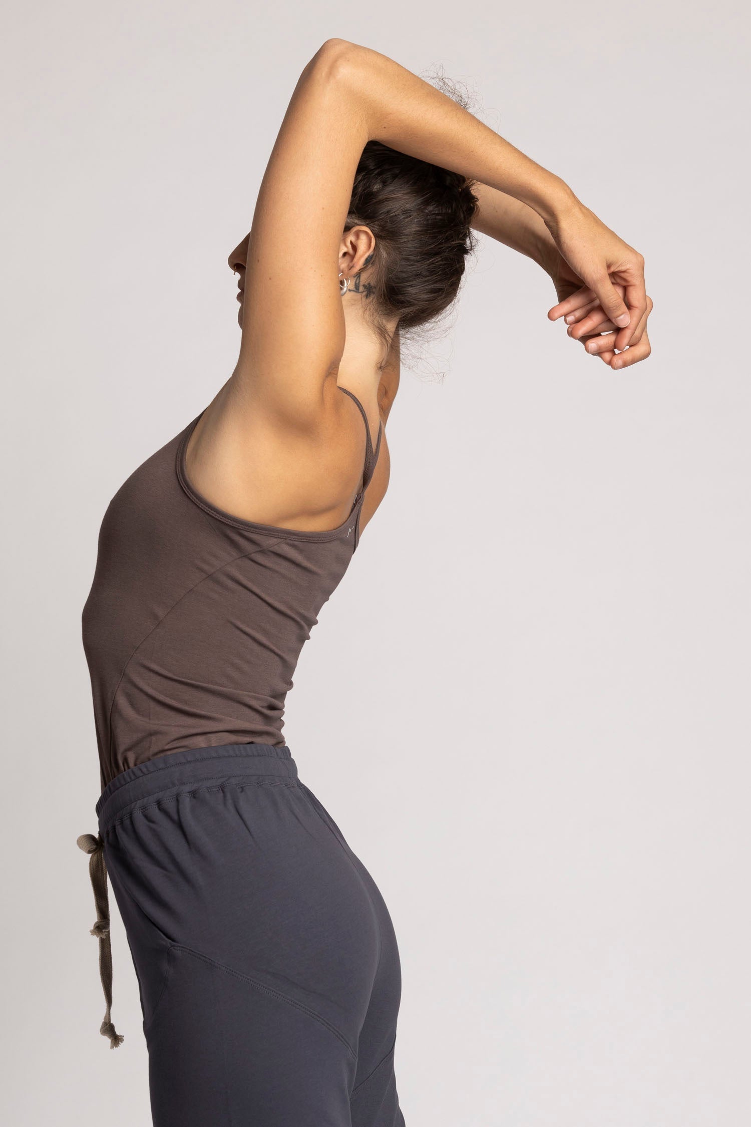 Pecan Criss Cross Tank Top womens clothing Ripple Yoga Wear 