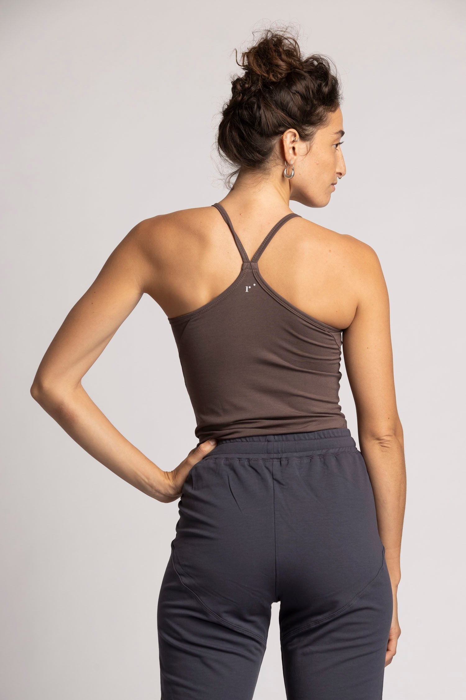 Pecan Criss Cross Tank Top womens clothing Ripple Yoga Wear 